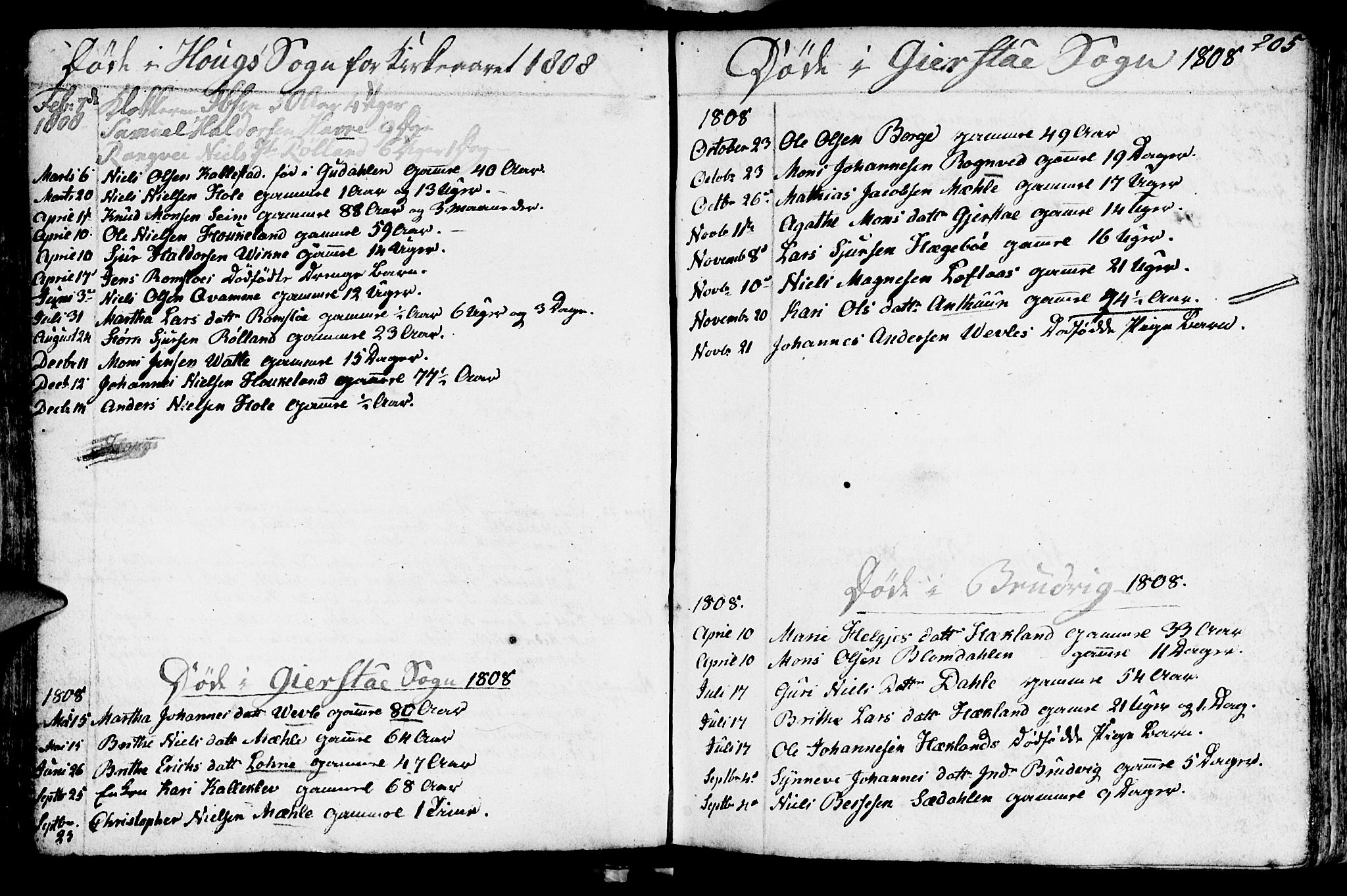 Haus sokneprestembete, SAB/A-75601/H/Haa: Parish register (official) no. A 11, 1796-1816, p. 205