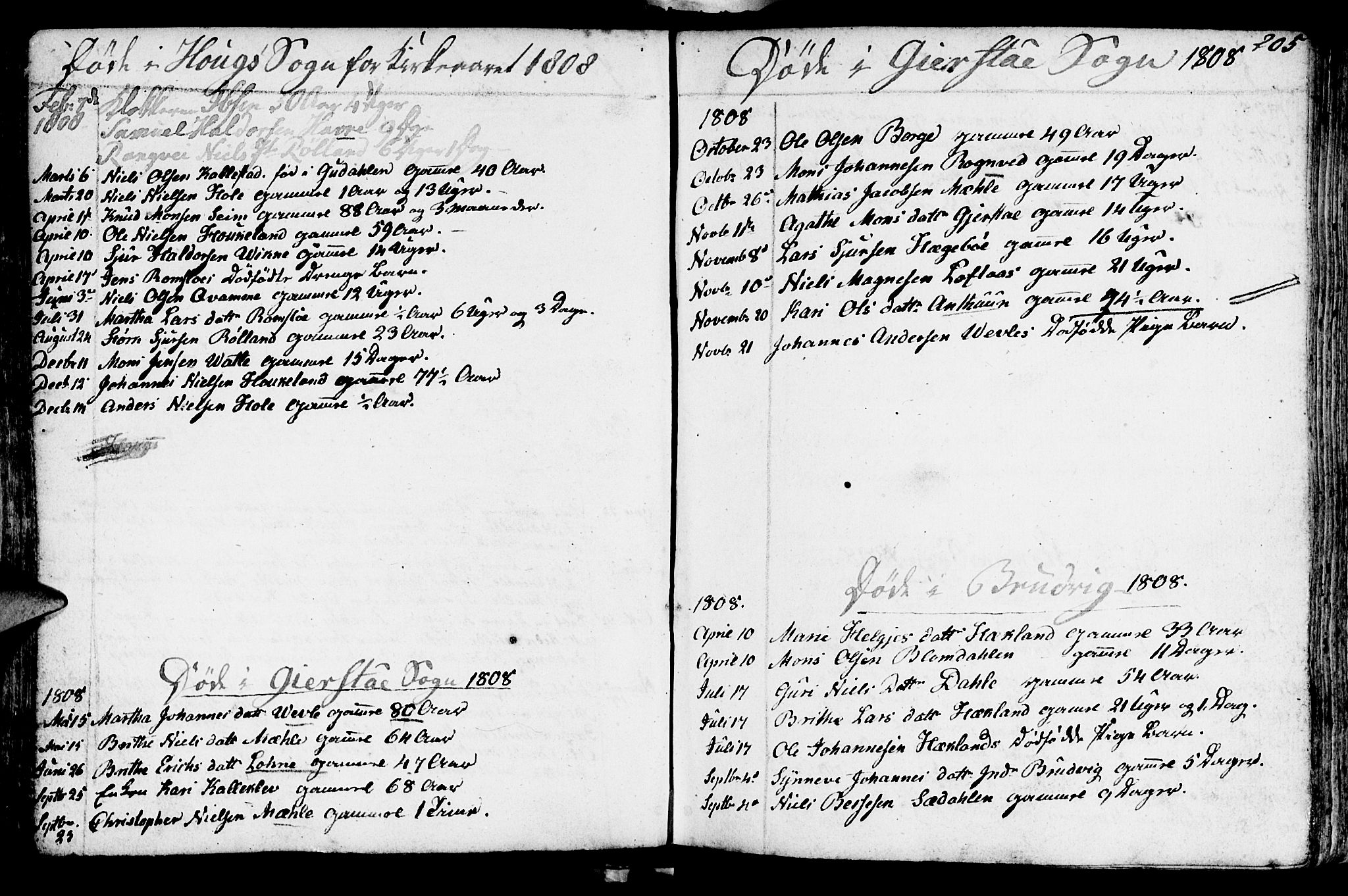 Haus sokneprestembete, AV/SAB-A-75601/H/Haa: Parish register (official) no. A 11, 1796-1816, p. 205