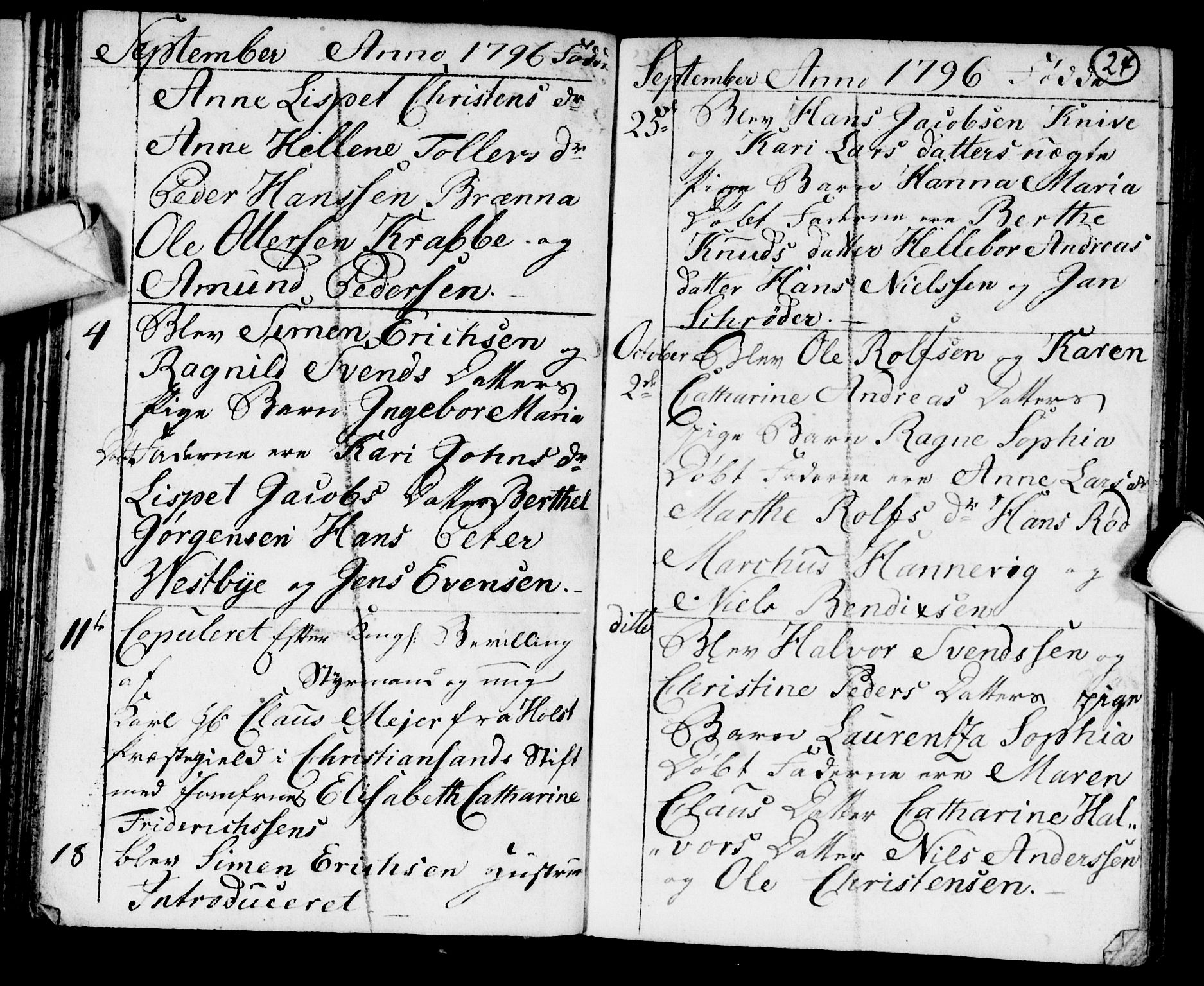 Strømsø kirkebøker, AV/SAKO-A-246/F/Fb/L0003: Parish register (official) no. II 3, 1793-1799, p. 24