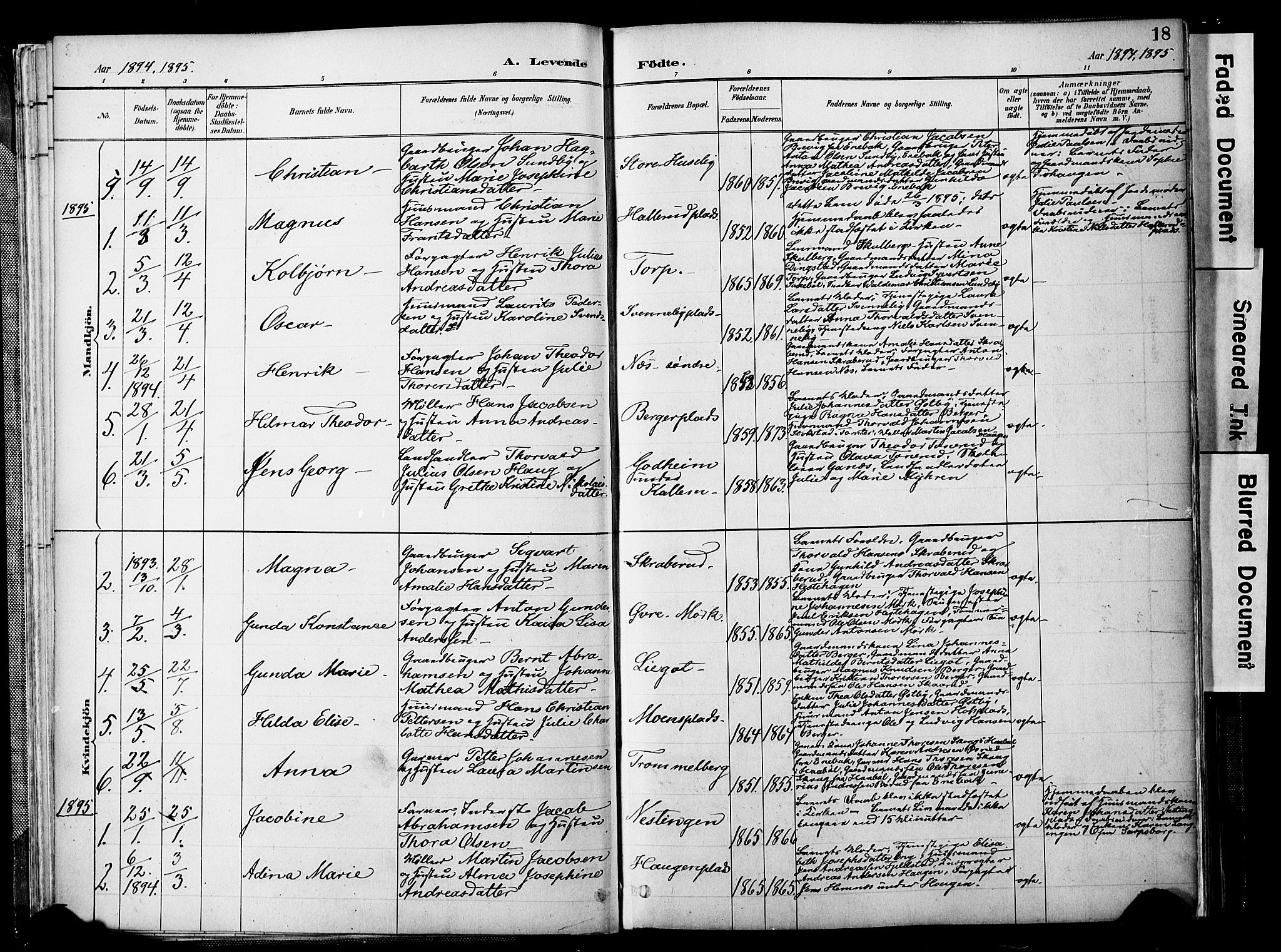 Spydeberg prestekontor Kirkebøker, SAO/A-10924/F/Fb/L0001: Parish register (official) no. II 1, 1886-1907, p. 18