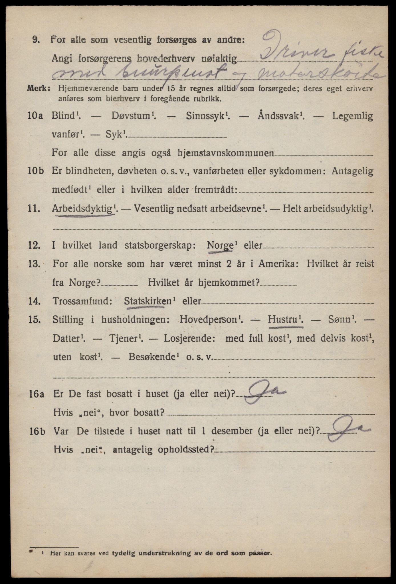 SAST, 1920 census for Forsand, 1920, p. 1788