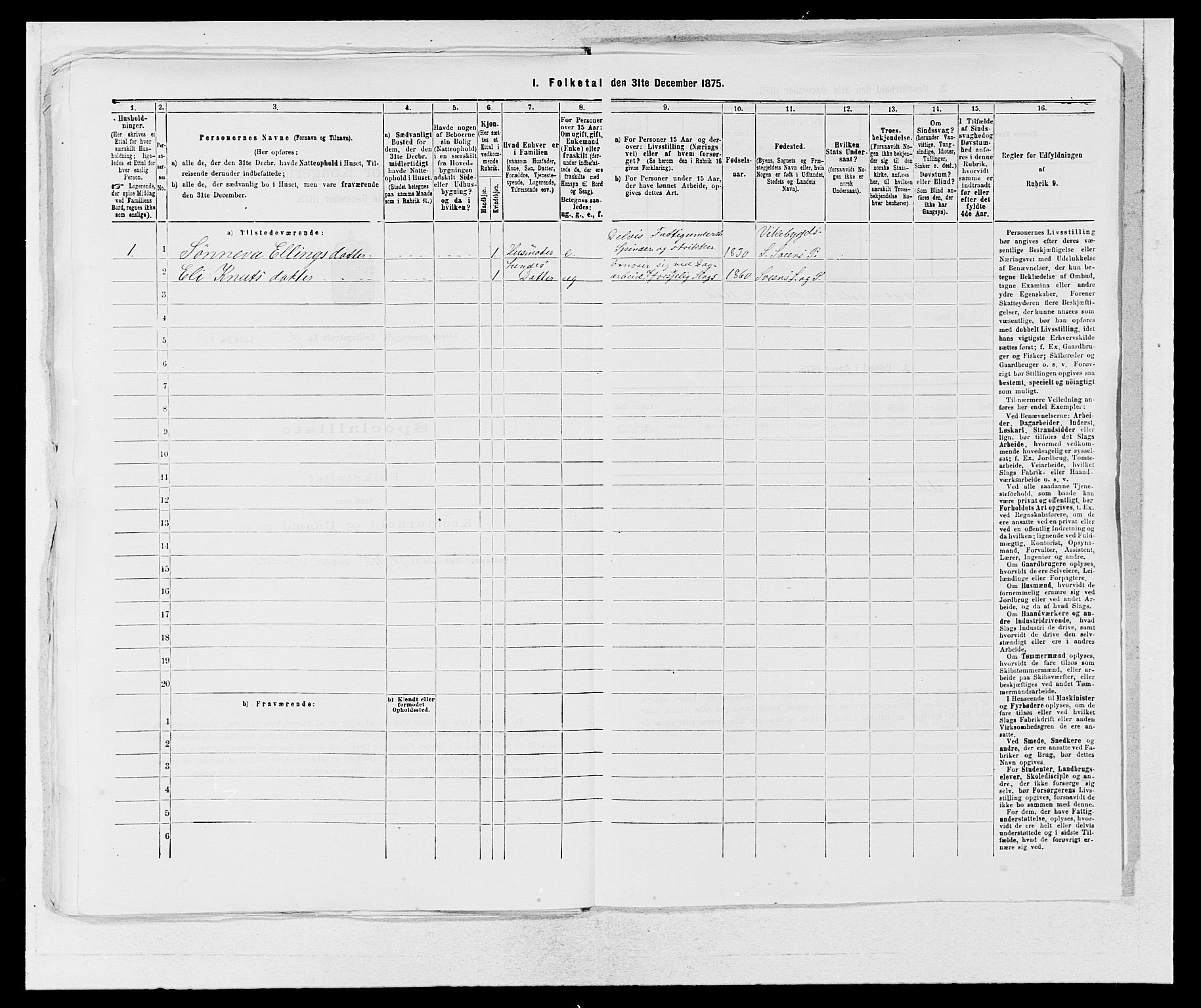 SAB, 1875 census for 1216P Sveio, 1875, p. 1240