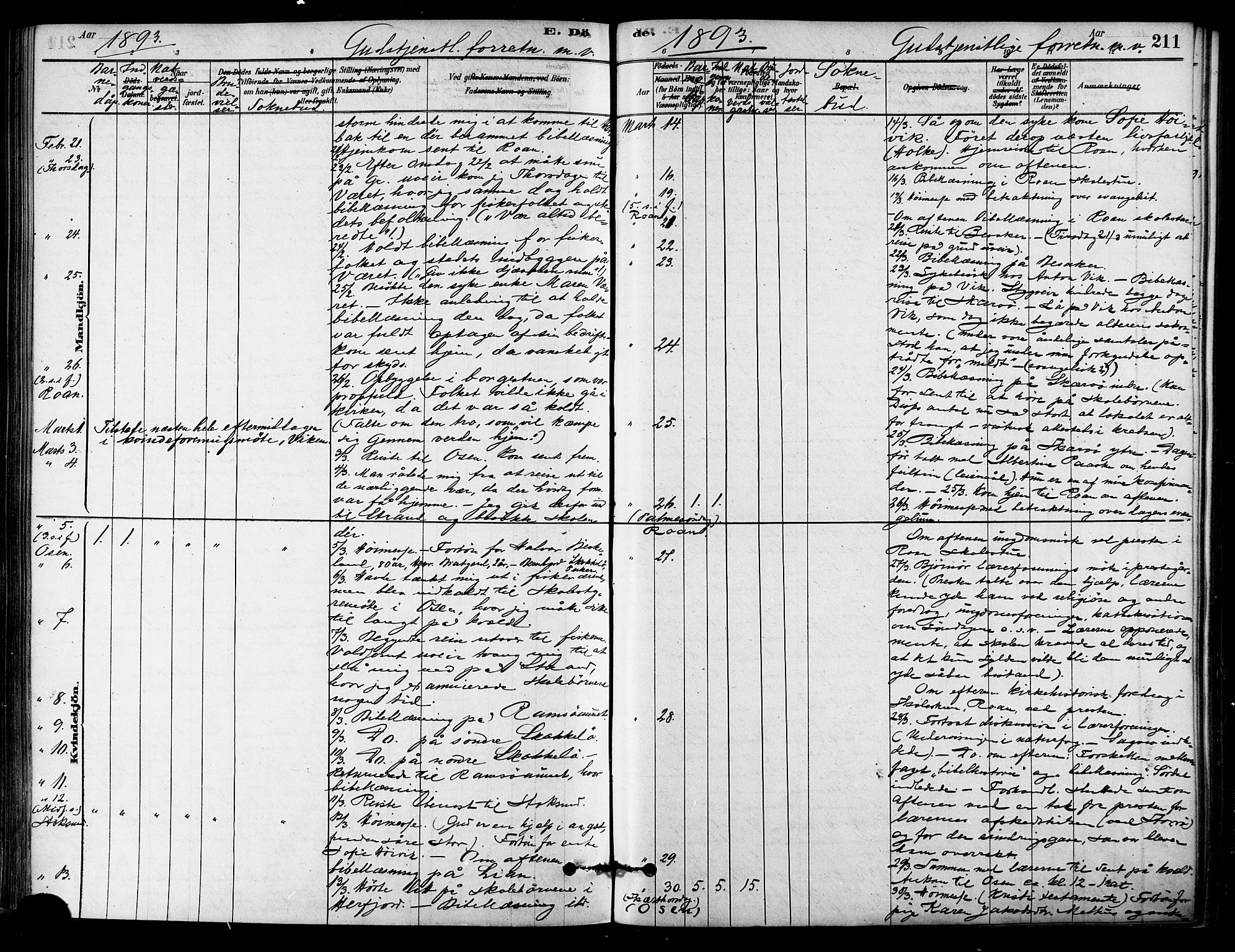 Ministerialprotokoller, klokkerbøker og fødselsregistre - Sør-Trøndelag, SAT/A-1456/657/L0707: Parish register (official) no. 657A08, 1879-1893, p. 211