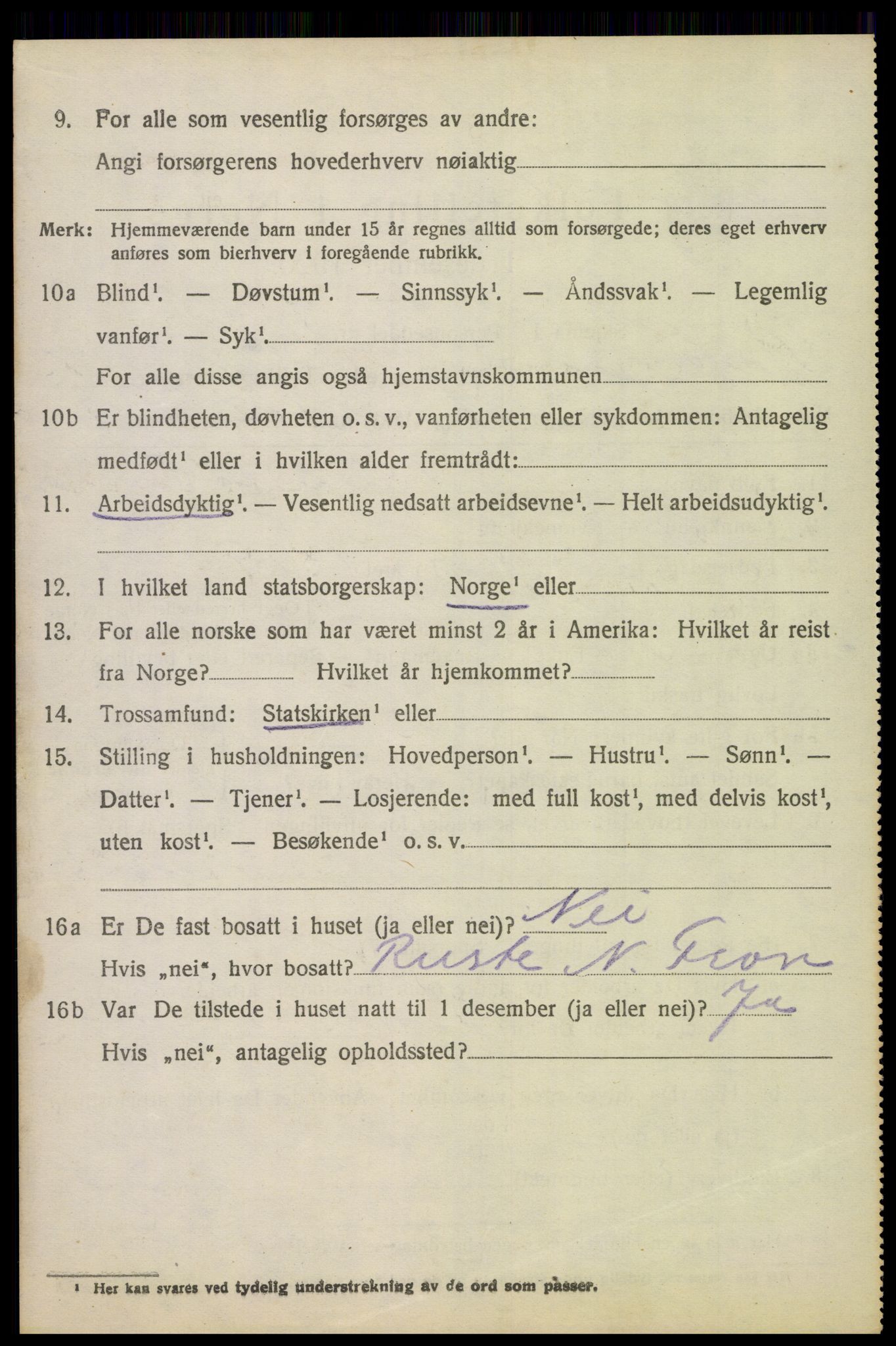 SAH, 1920 census for Ringebu, 1920, p. 8004