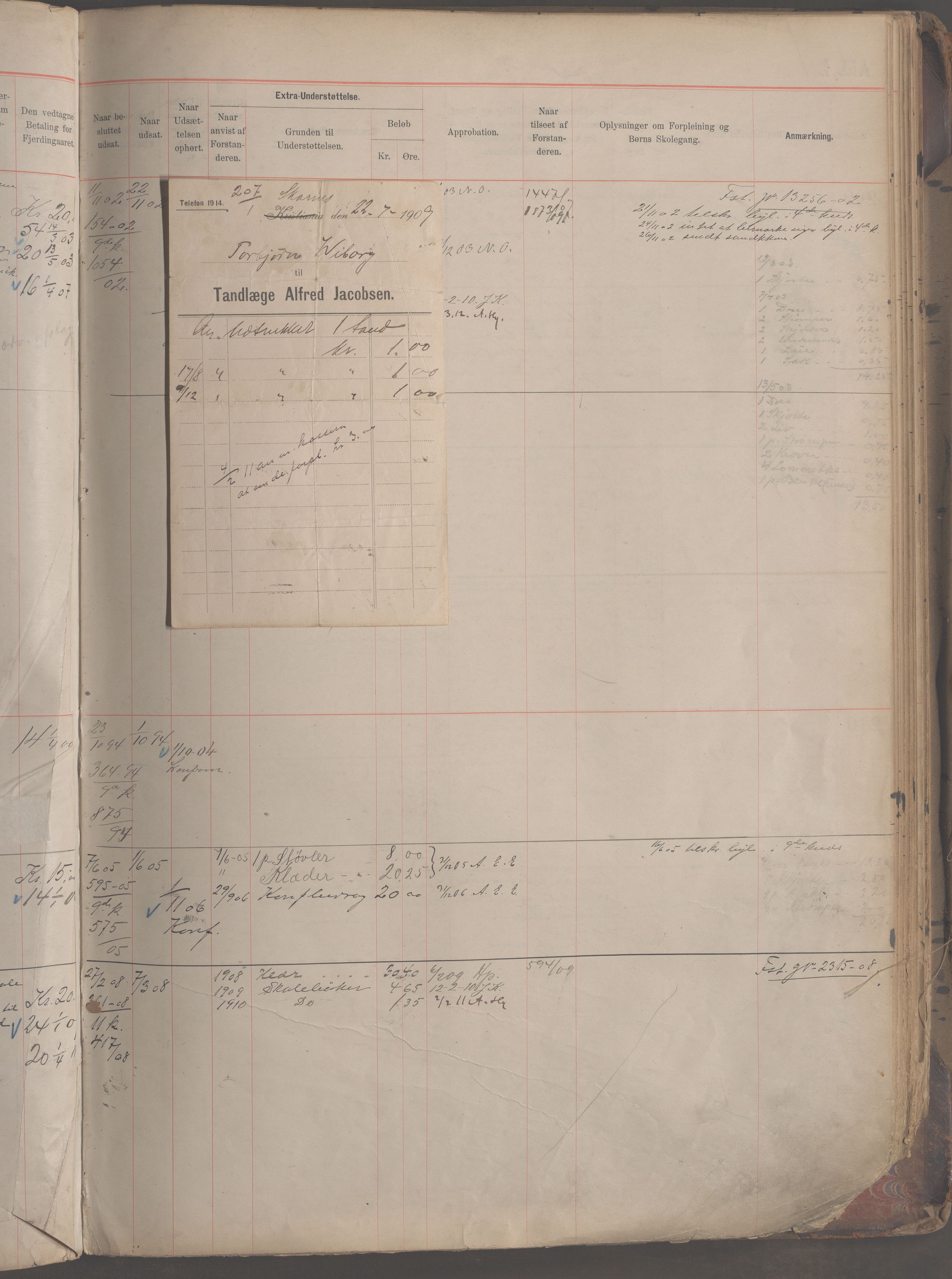 Fattigvesenet, OBA/A-20045/H/Hb/L0005: Manntallsprotokoll. Mnr. 1-399, 1901-1912, p. 123b