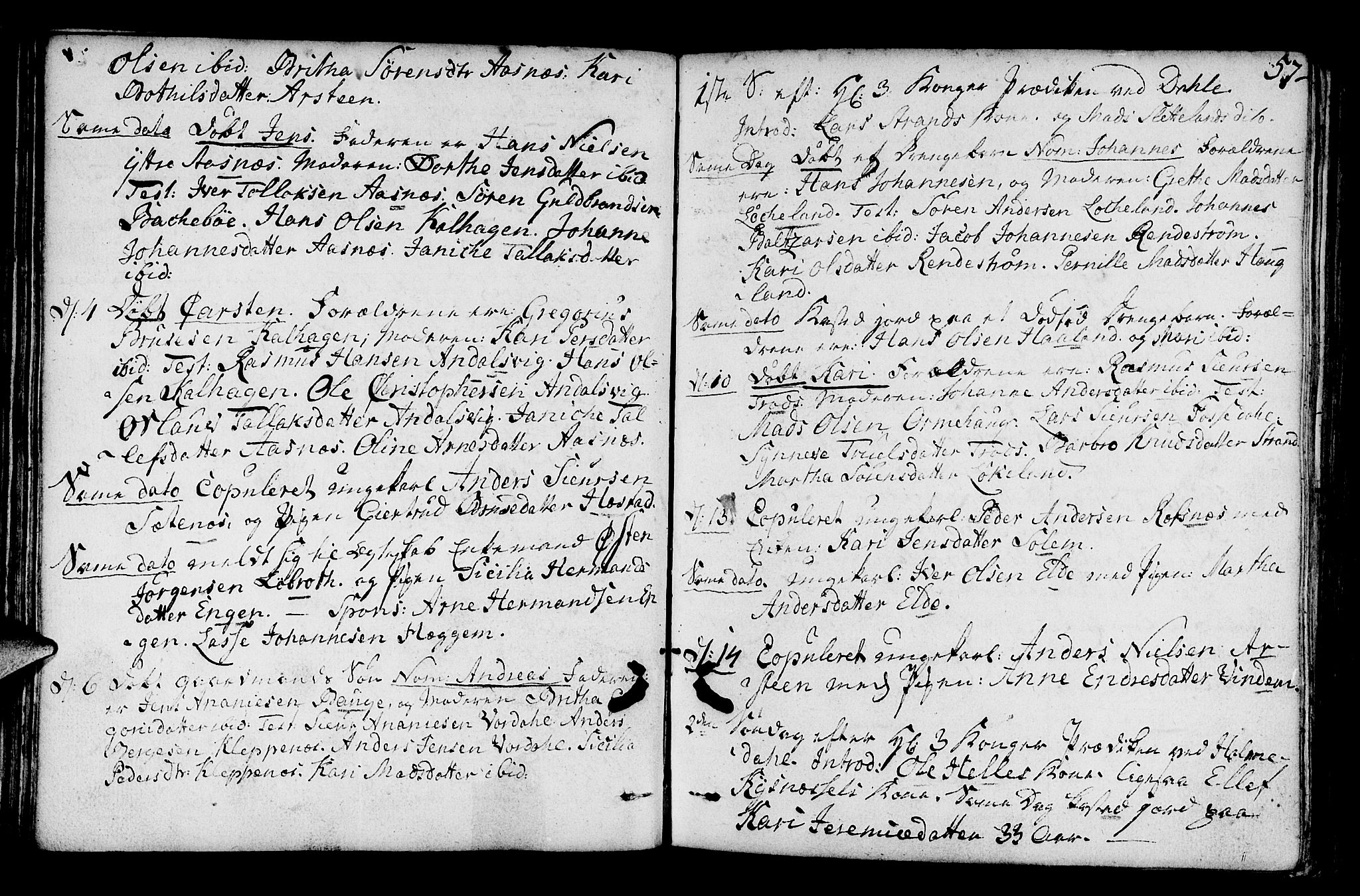Fjaler sokneprestembete, SAB/A-79801/H/Haa/Haaa/L0003: Parish register (official) no. A 3, 1799-1814, p. 57
