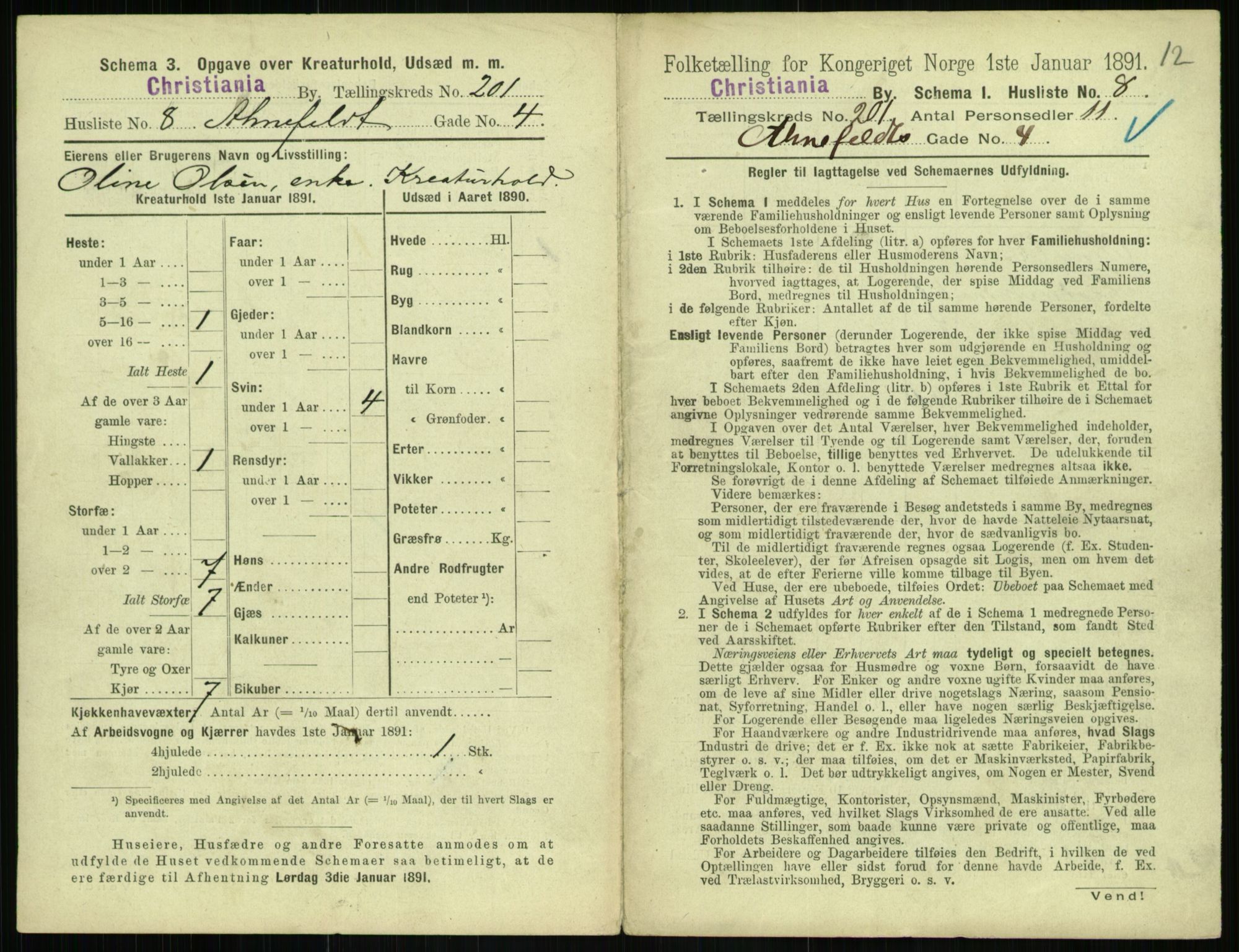 RA, 1891 census for 0301 Kristiania, 1891, p. 120892
