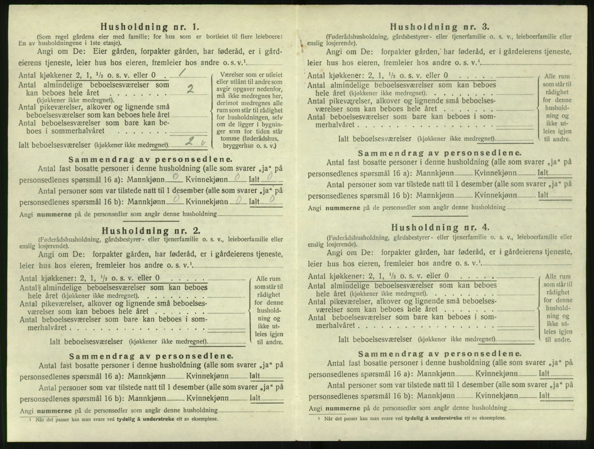 SAT, 1920 census for Hareid, 1920, p. 282