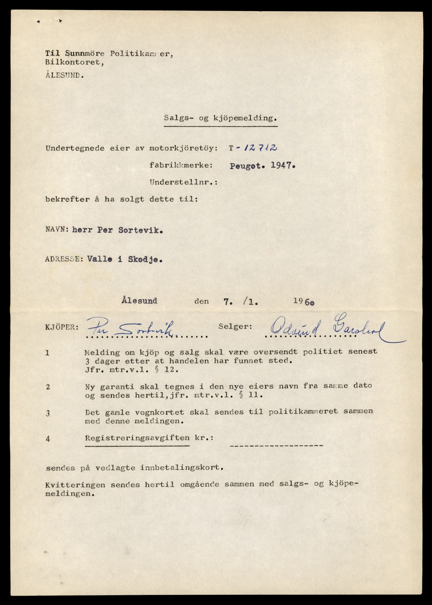 Møre og Romsdal vegkontor - Ålesund trafikkstasjon, AV/SAT-A-4099/F/Fe/L0035: Registreringskort for kjøretøy T 12653 - T 12829, 1927-1998, p. 1174