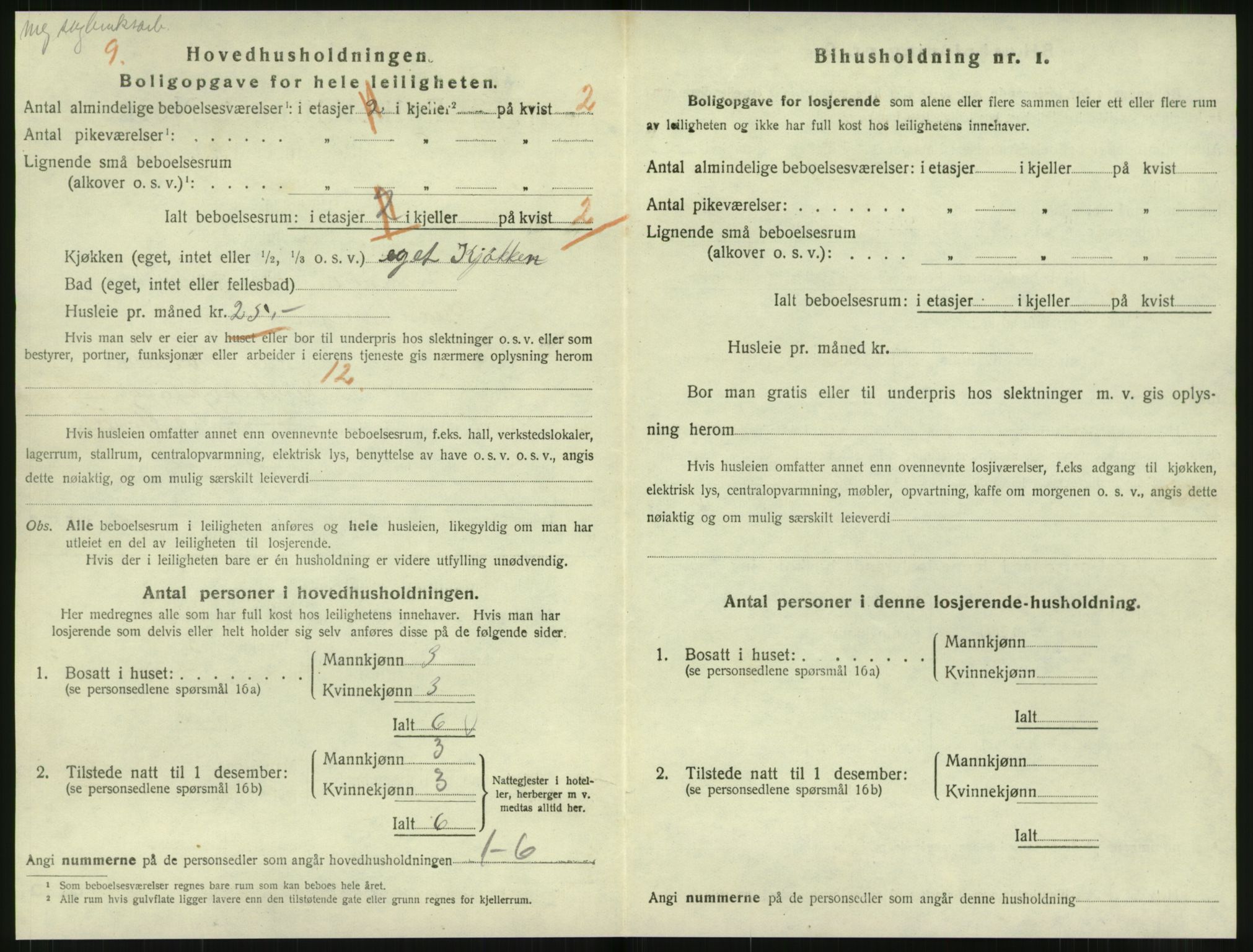 SAT, 1920 census for Levanger town, 1920, p. 1267