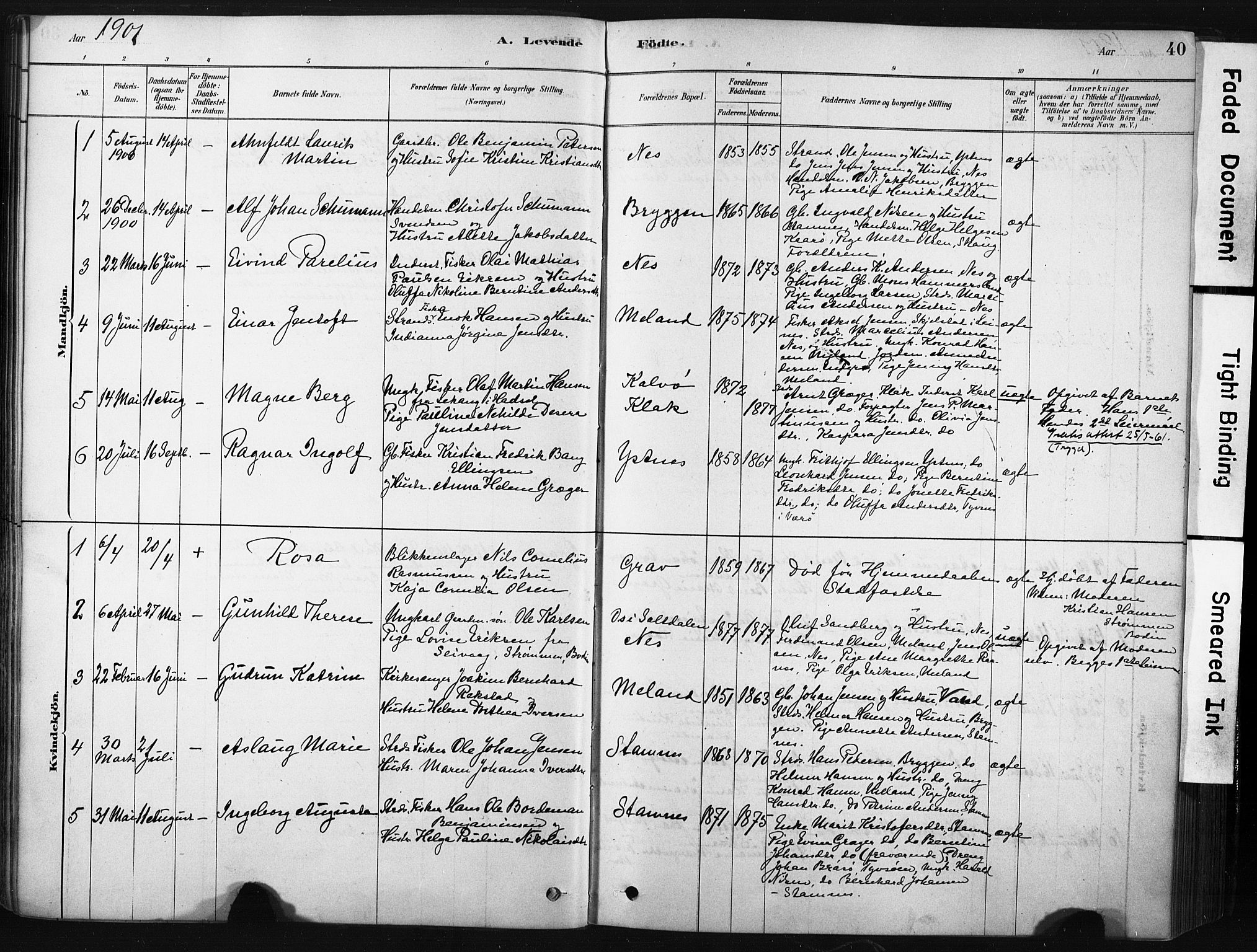 Ministerialprotokoller, klokkerbøker og fødselsregistre - Nordland, AV/SAT-A-1459/808/L0128: Parish register (official) no. 808A01, 1880-1902, p. 40