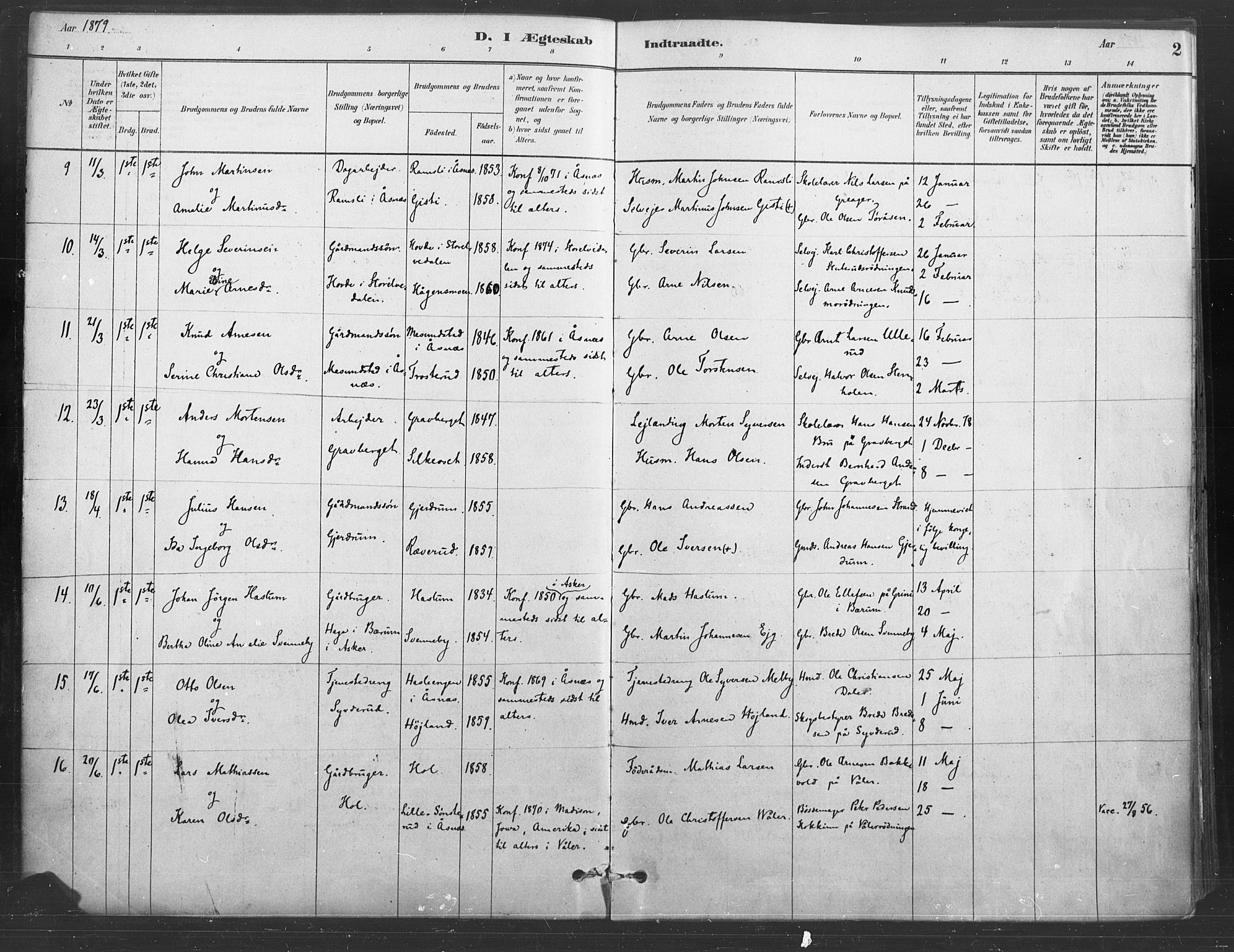 Våler prestekontor, Hedmark, AV/SAH-PREST-040/H/Ha/Haa/L0004: Parish register (official) no. 4, 1879-1893, p. 2