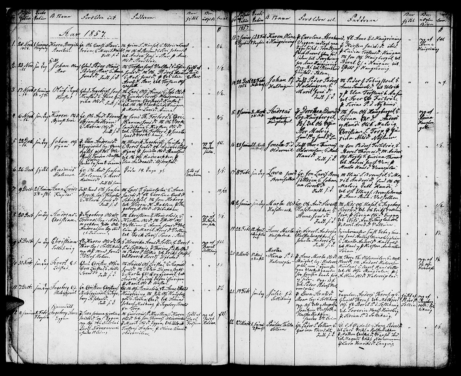 Ministerialprotokoller, klokkerbøker og fødselsregistre - Sør-Trøndelag, SAT/A-1456/616/L0422: Parish register (copy) no. 616C05, 1850-1888, p. 17