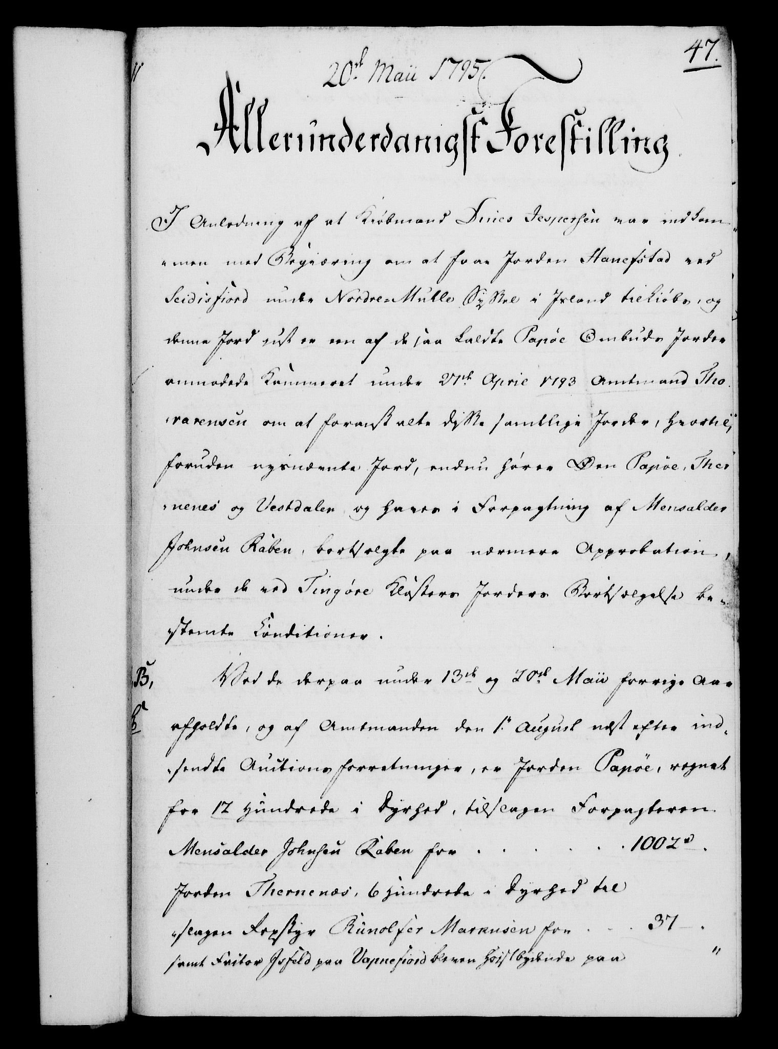 Rentekammeret, Kammerkanselliet, AV/RA-EA-3111/G/Gf/Gfa/L0077: Norsk relasjons- og resolusjonsprotokoll (merket RK 52.77), 1795, p. 269