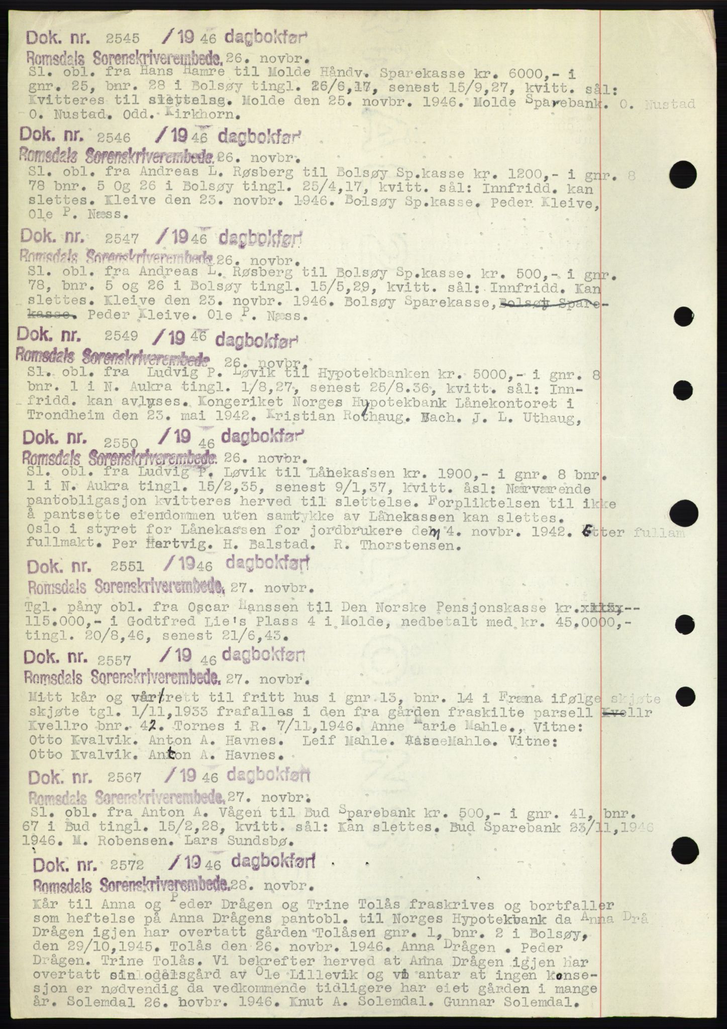 Romsdal sorenskriveri, AV/SAT-A-4149/1/2/2C: Mortgage book no. C1b, 1946-1949, Deed date: 26.11.1946