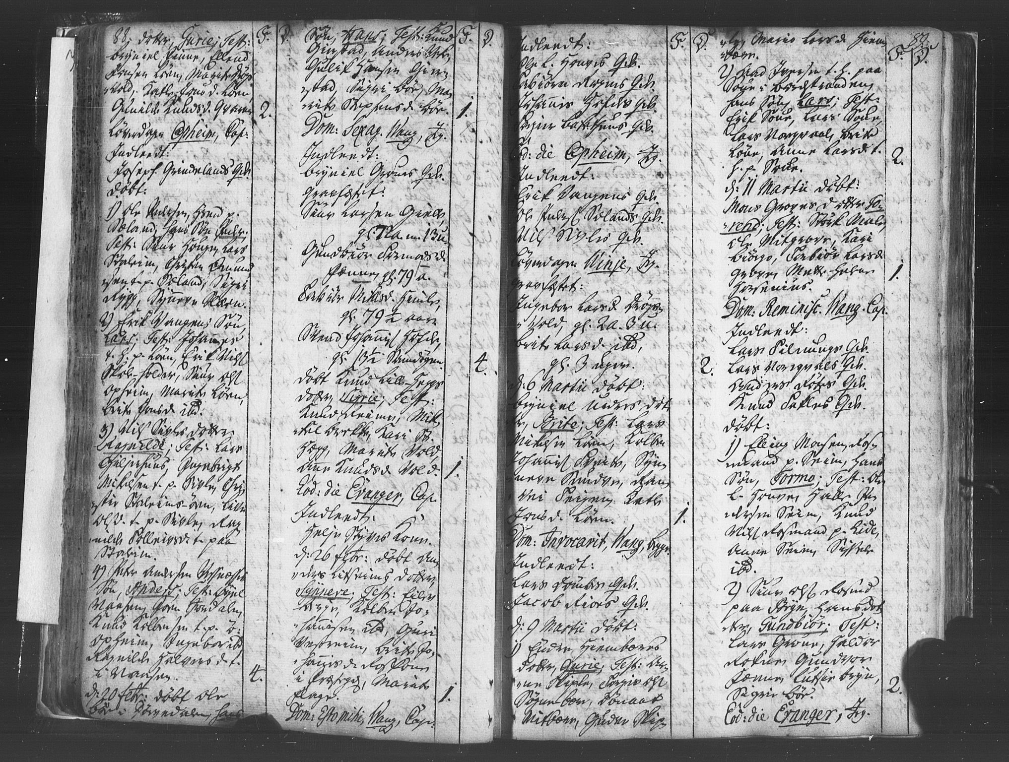 Voss sokneprestembete, SAB/A-79001/H/Haa: Parish register (official) no. A 8, 1752-1780, p. 88-89