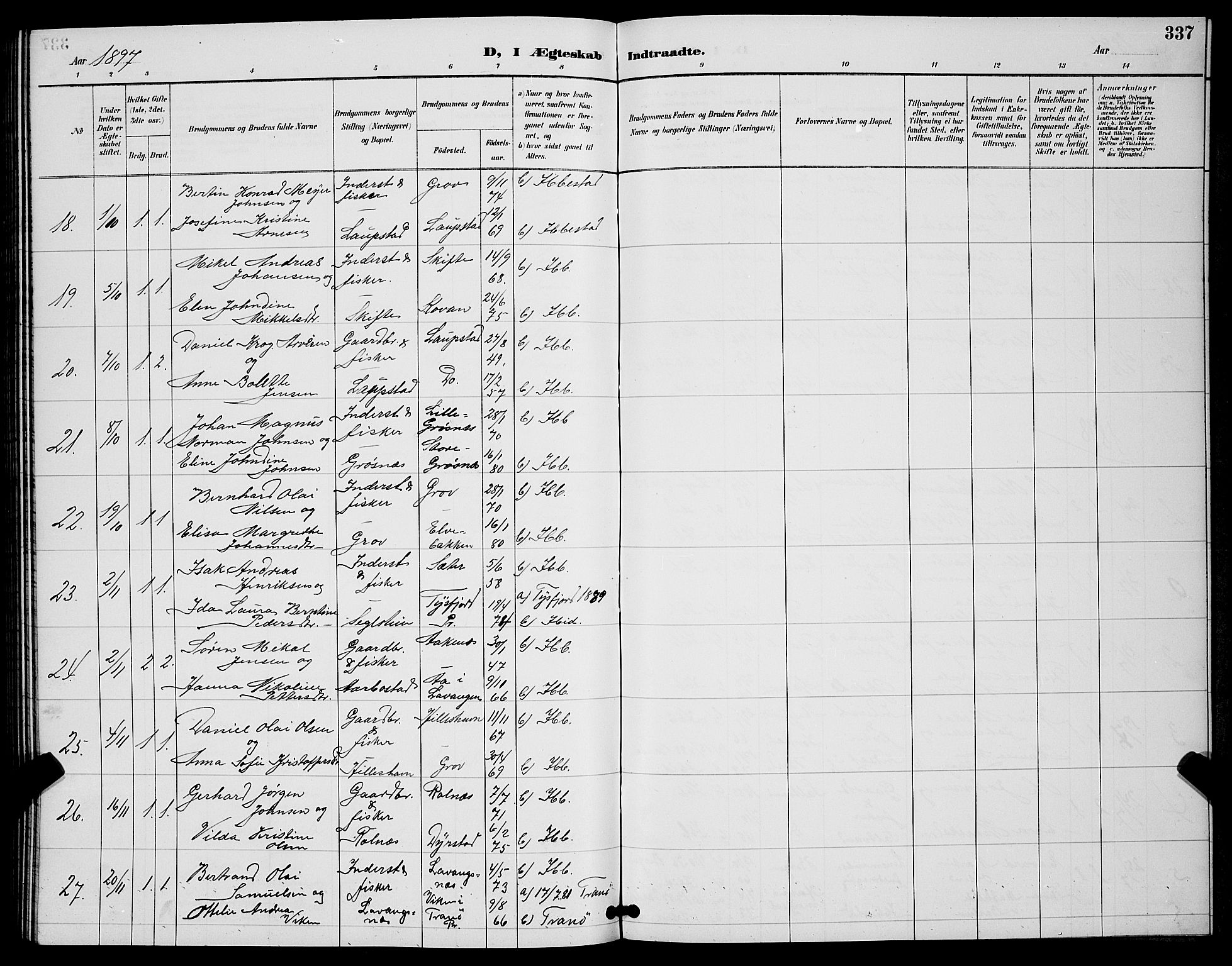 Ibestad sokneprestembete, SATØ/S-0077/H/Ha/Hab/L0008klokker: Parish register (copy) no. 8, 1890-1903, p. 337