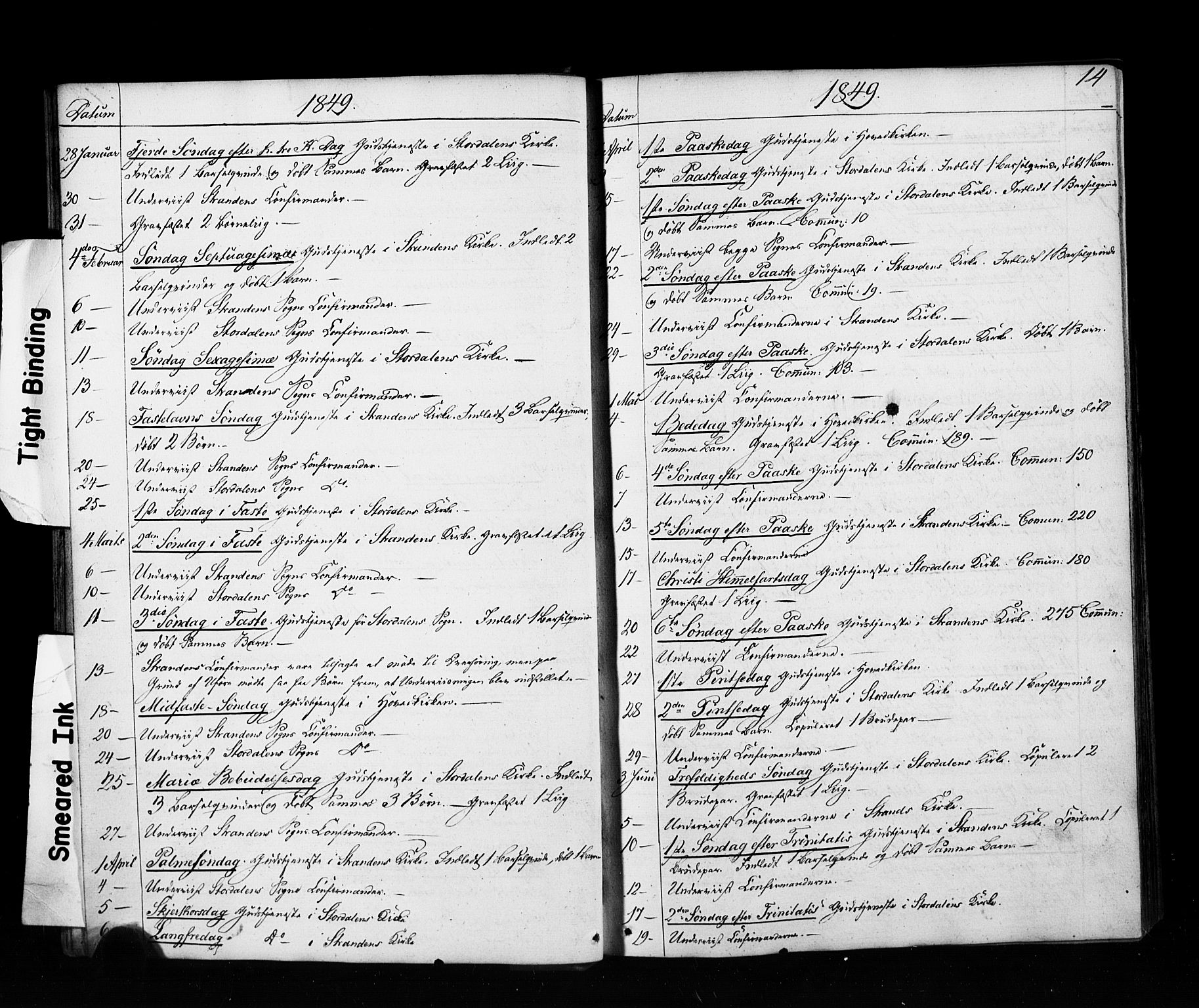 Ministerialprotokoller, klokkerbøker og fødselsregistre - Møre og Romsdal, AV/SAT-A-1454/520/L0280: Parish register (official) no. 520A09, 1844-1881, p. 14