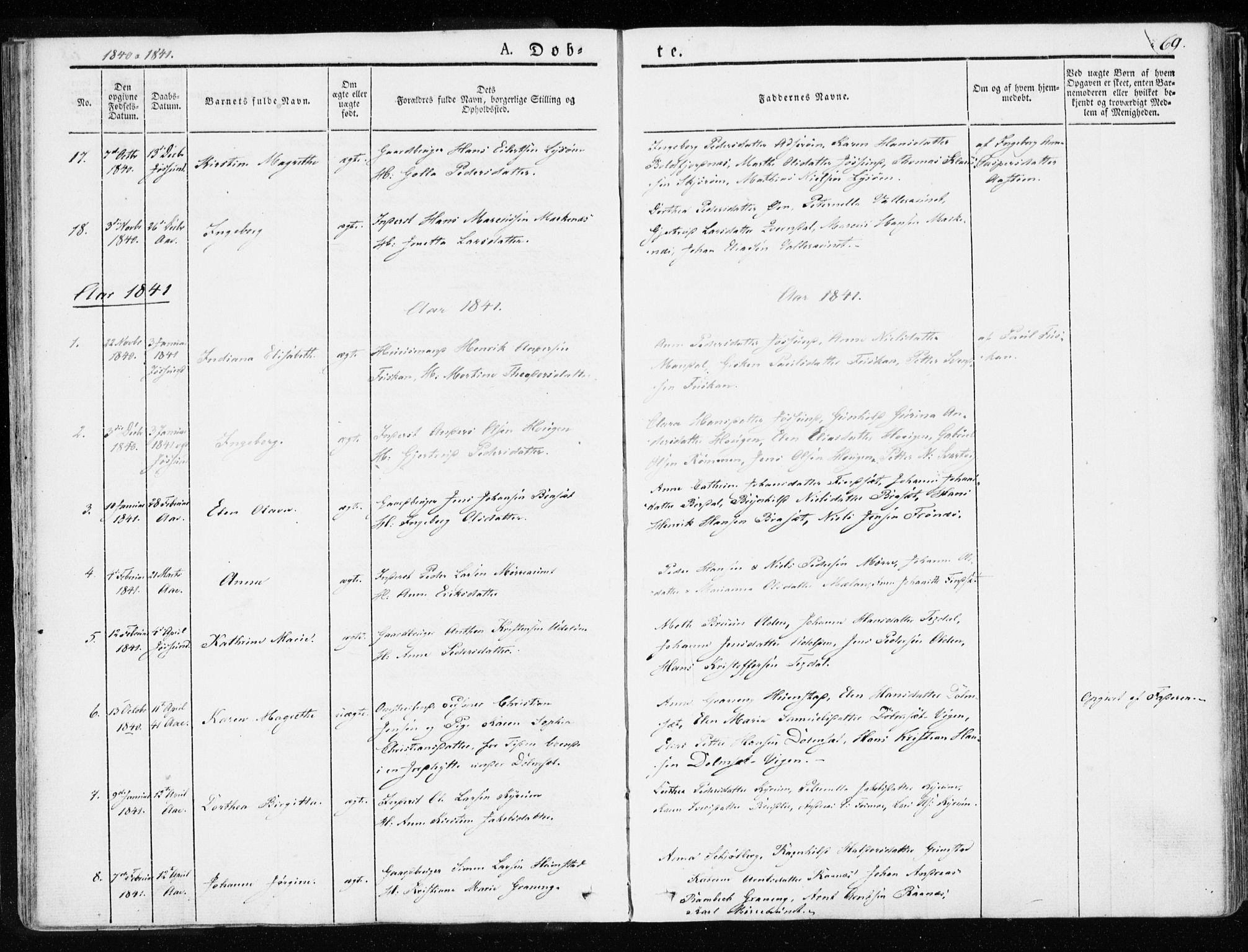 Ministerialprotokoller, klokkerbøker og fødselsregistre - Sør-Trøndelag, SAT/A-1456/655/L0676: Parish register (official) no. 655A05, 1830-1847, p. 69