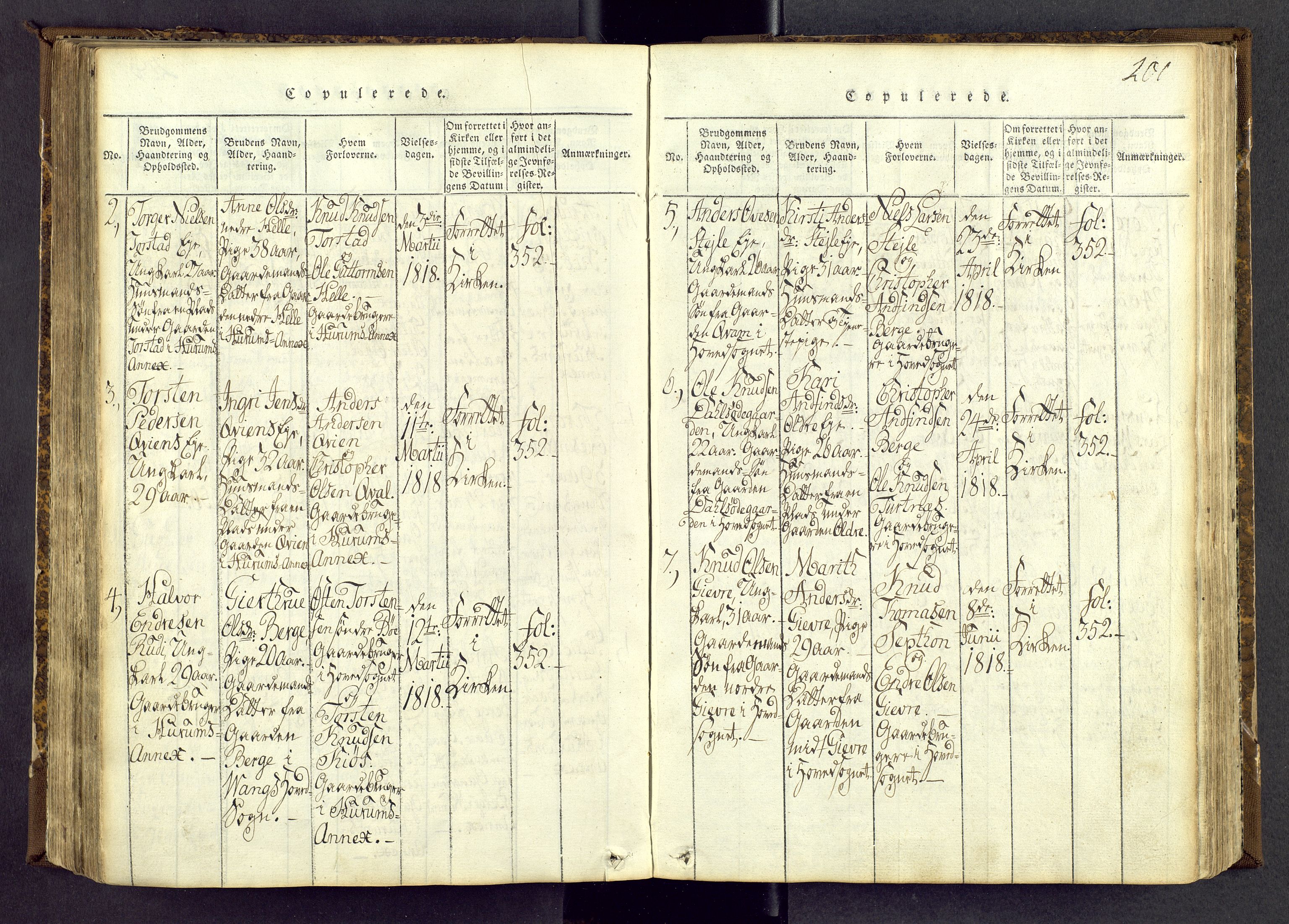 Vang prestekontor, Valdres, AV/SAH-PREST-140/H/Ha/L0004: Parish register (official) no. 4, 1814-1831, p. 201