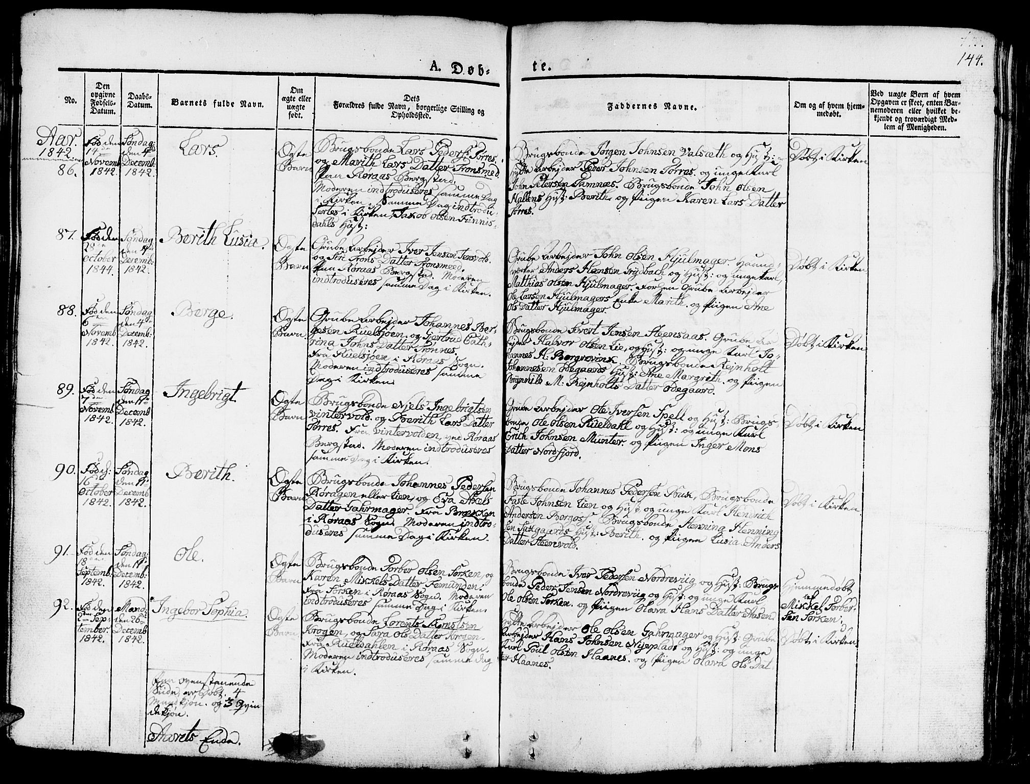 Ministerialprotokoller, klokkerbøker og fødselsregistre - Sør-Trøndelag, SAT/A-1456/681/L0938: Parish register (copy) no. 681C02, 1829-1879, p. 144