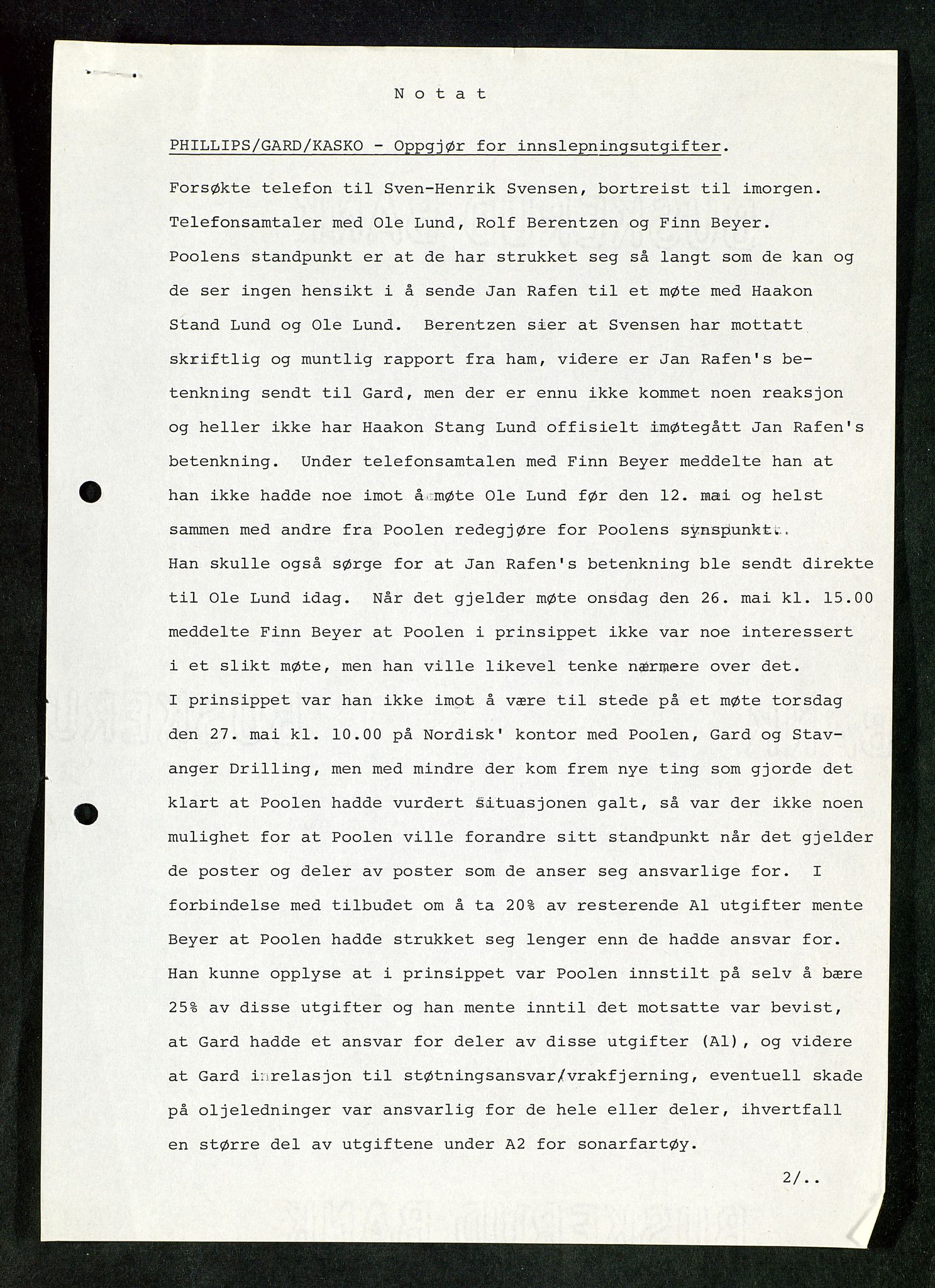 Pa 1503 - Stavanger Drilling AS, AV/SAST-A-101906/Da/L0017: Alexander L. Kielland - Saks- og korrespondansearkiv, 1981-1984, p. 130