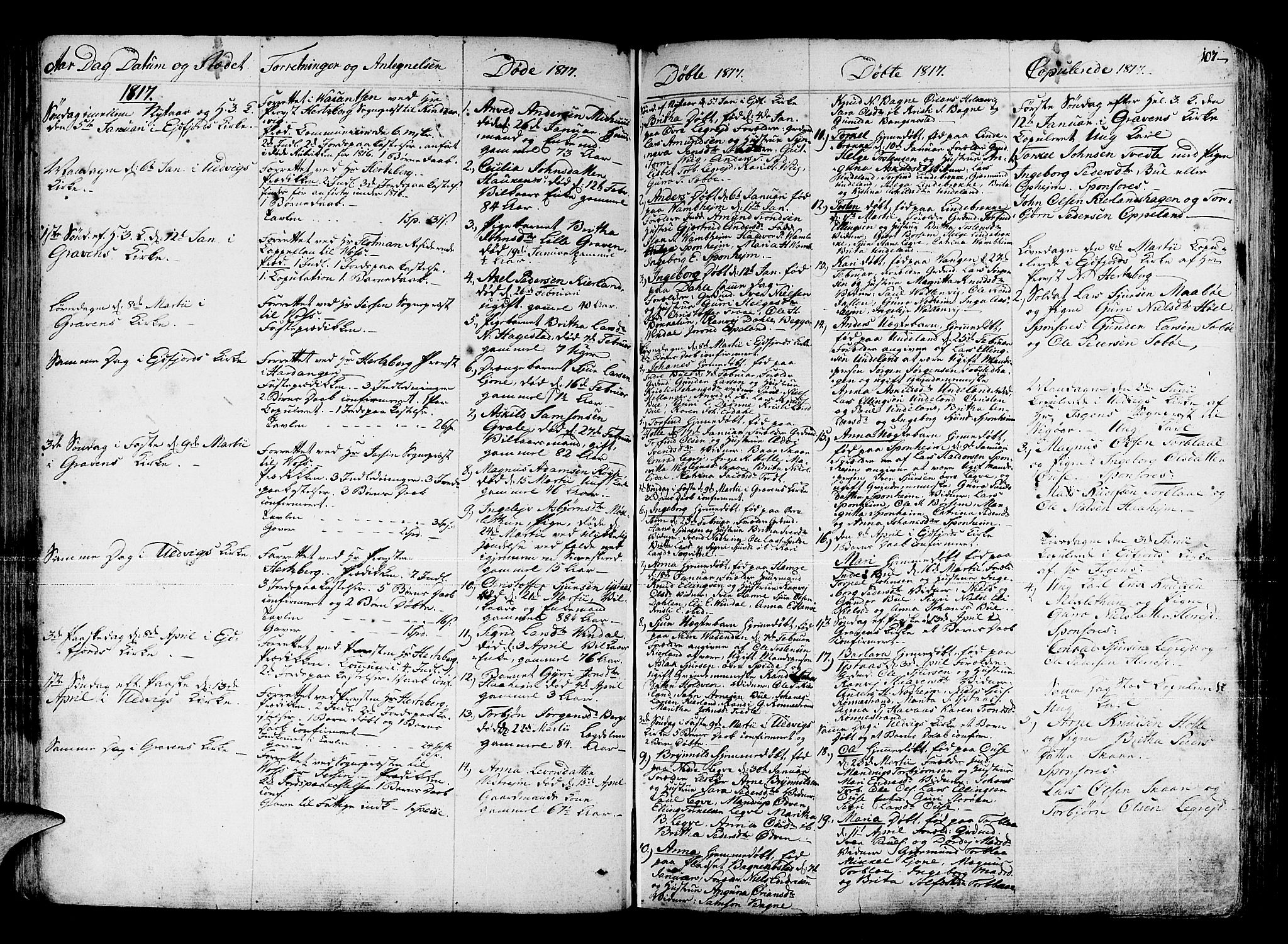 Ulvik sokneprestembete, SAB/A-78801/H/Haa: Parish register (official) no. A 11, 1793-1838, p. 107
