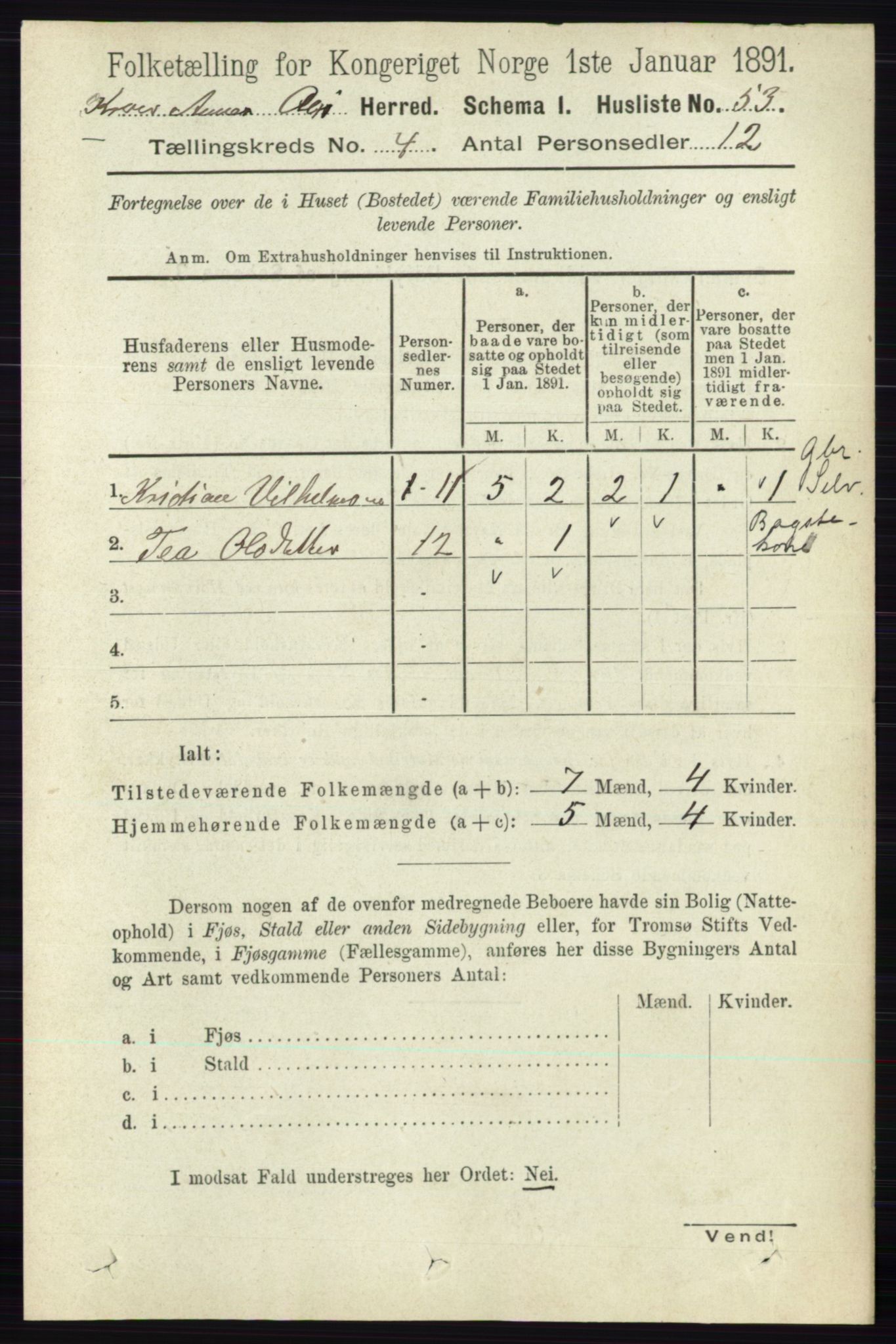 RA, 1891 census for 0214 Ås, 1891, p. 3035