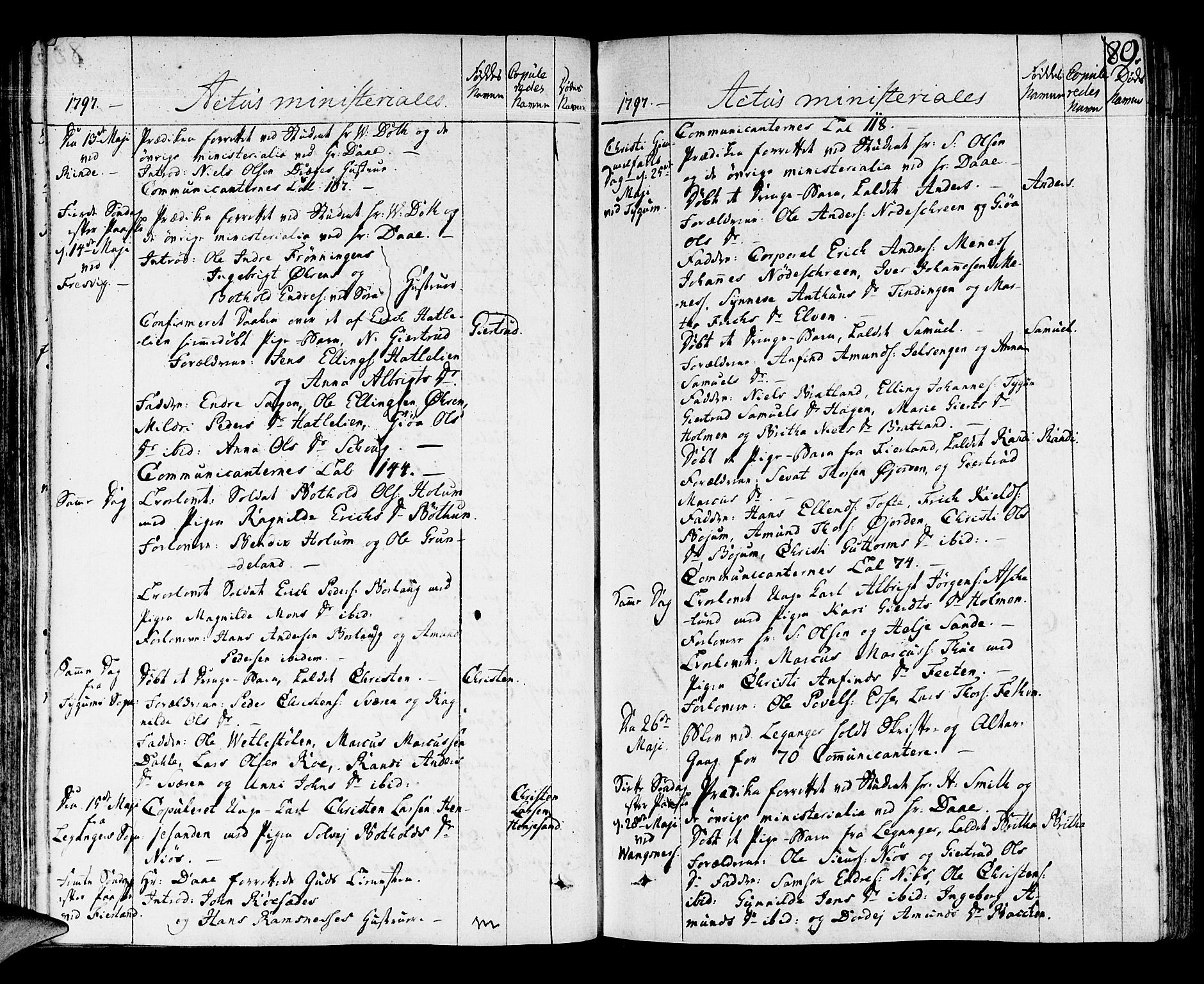 Leikanger sokneprestembete, AV/SAB-A-81001/H/Haa/Haaa/L0005: Parish register (official) no. A 5, 1792-1809, p. 89