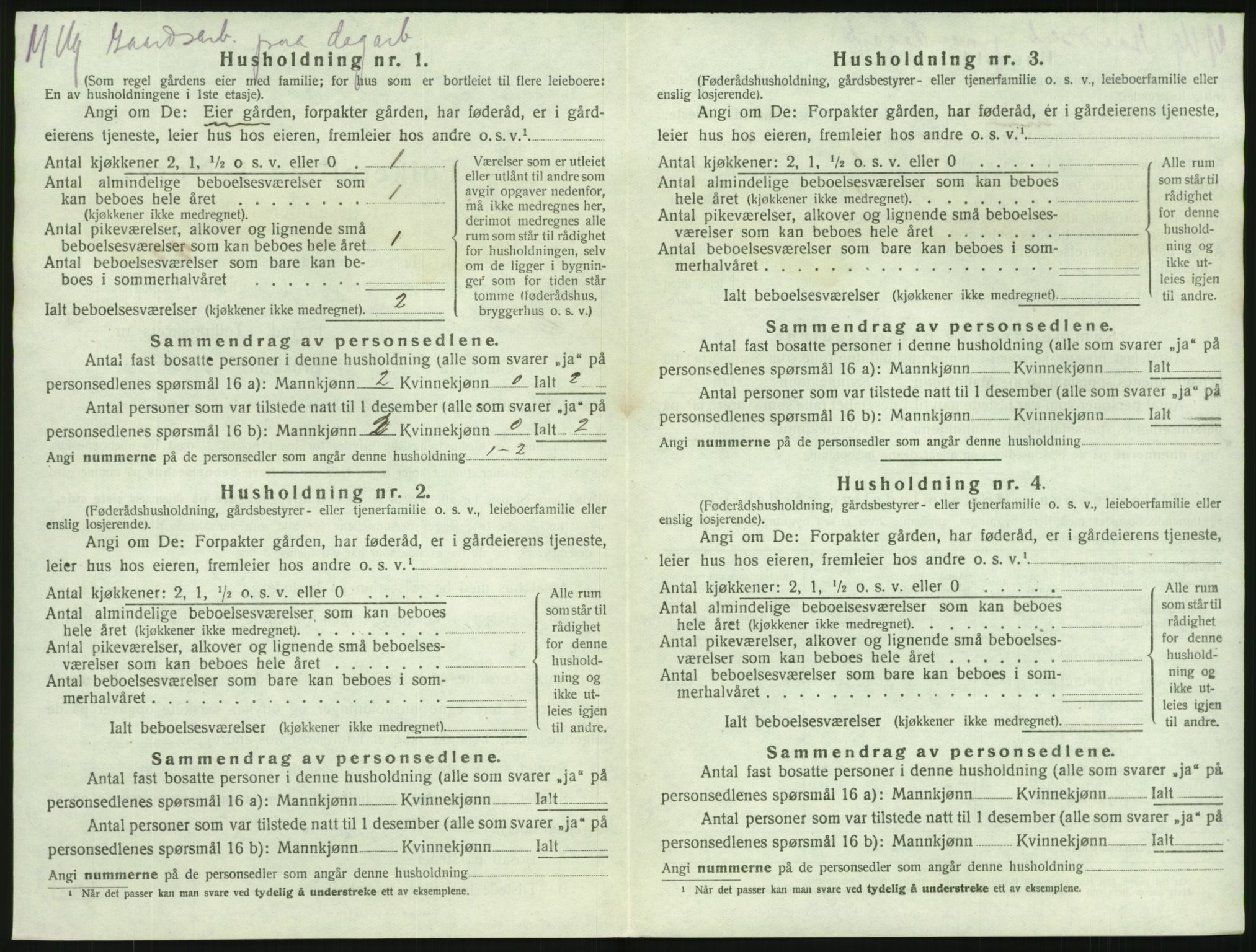 SAKO, 1920 census for Brunlanes, 1920, p. 1230
