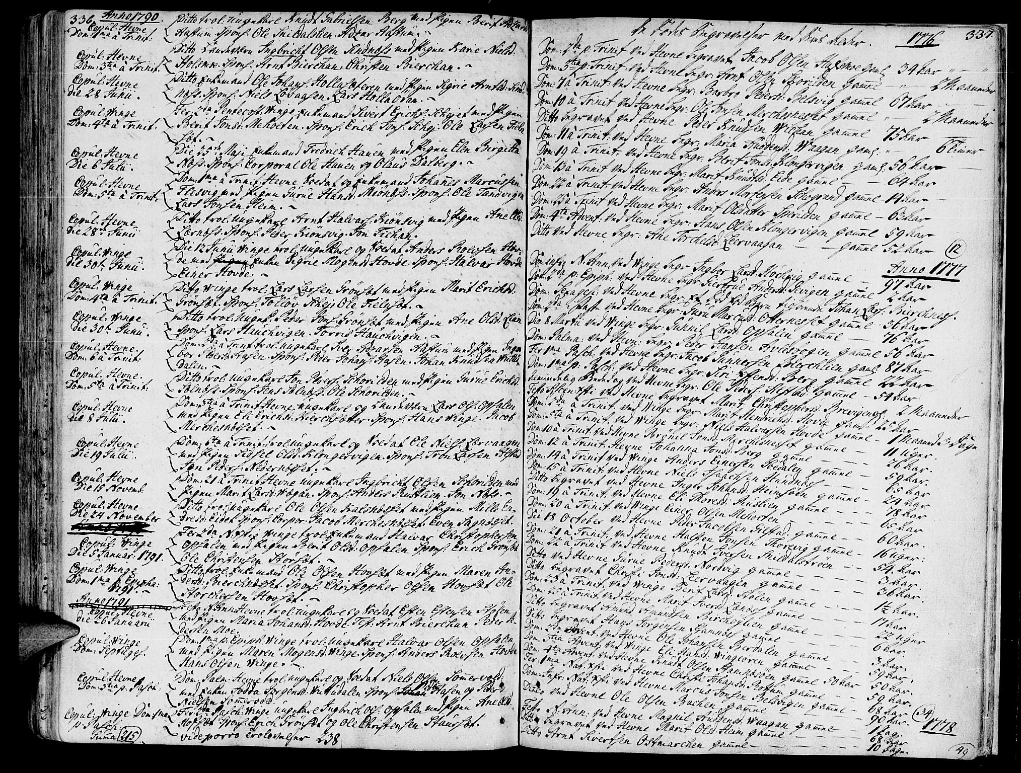 Ministerialprotokoller, klokkerbøker og fødselsregistre - Sør-Trøndelag, SAT/A-1456/630/L0489: Parish register (official) no. 630A02, 1757-1794, p. 336-337