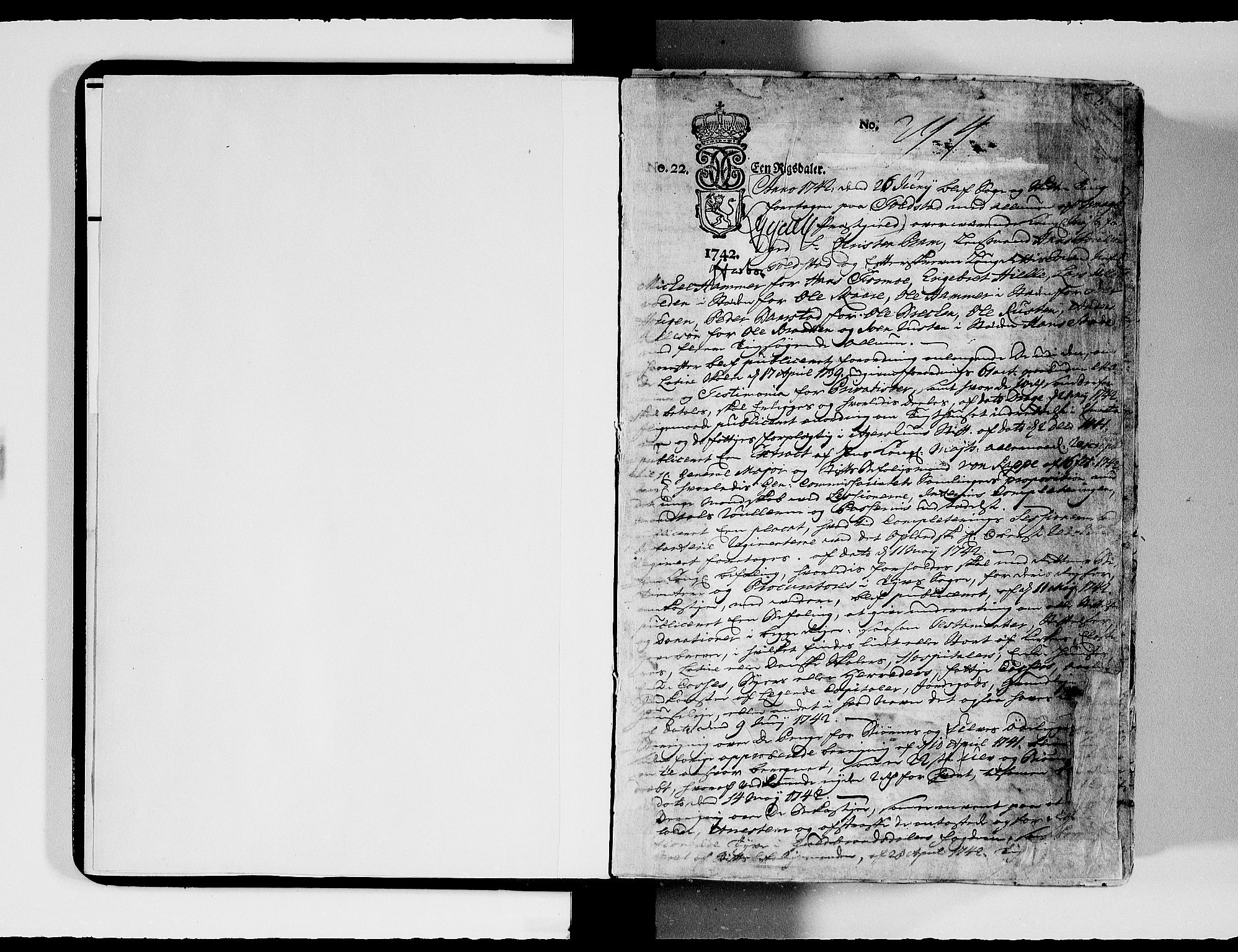 Nord-Gudbrandsdal tingrett, AV/SAH-TING-002/G/Gb/L0004: Tingbok, 1742-1747, p. 0b-1a