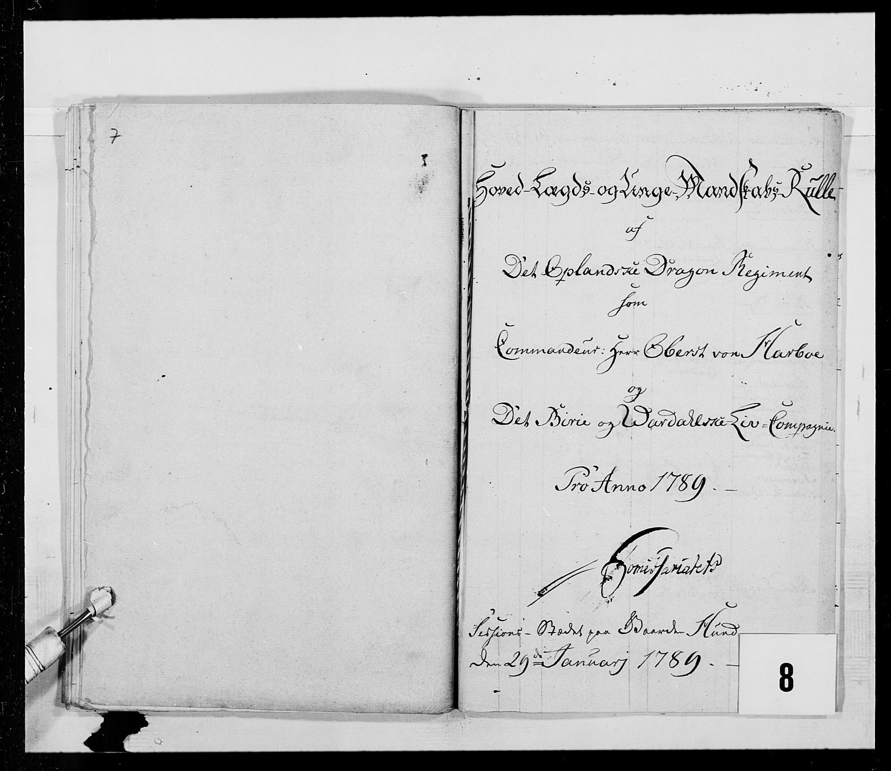 Generalitets- og kommissariatskollegiet, Det kongelige norske kommissariatskollegium, AV/RA-EA-5420/E/Eh/L0016: Opplandske dragonregiment, 1789-1801, p. 175
