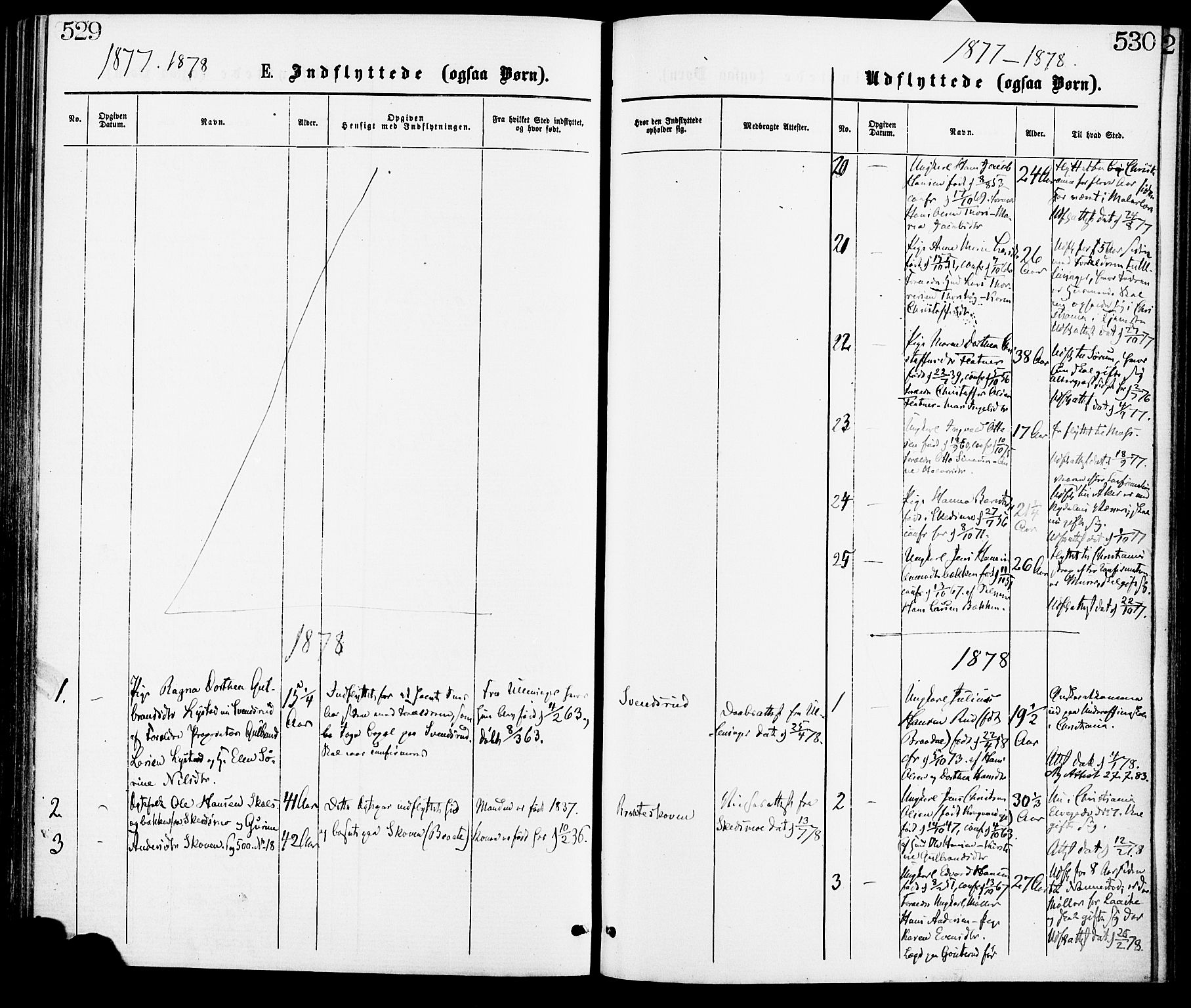 Gjerdrum prestekontor Kirkebøker, AV/SAO-A-10412b/F/Fa/L0008: Parish register (official) no. I 8, 1867-1880, p. 529-530