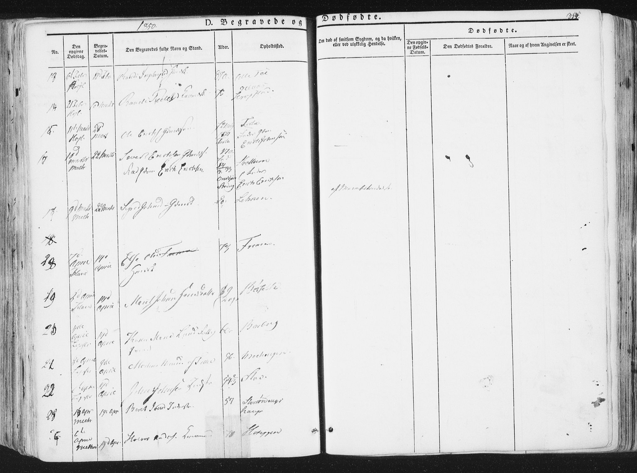 Ministerialprotokoller, klokkerbøker og fødselsregistre - Sør-Trøndelag, SAT/A-1456/691/L1074: Parish register (official) no. 691A06, 1842-1852, p. 354