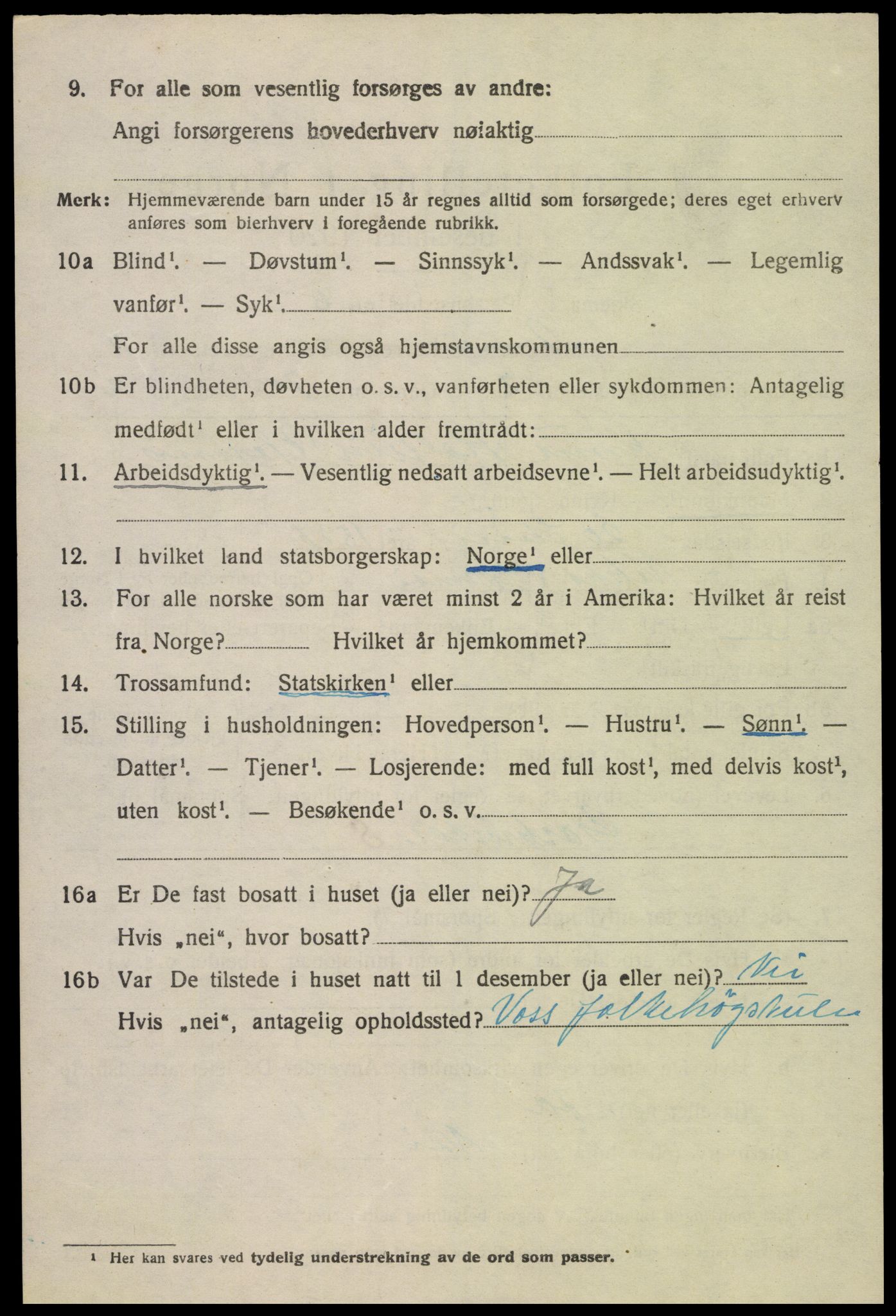 SAK, 1920 census for Åmli, 1920, p. 4216