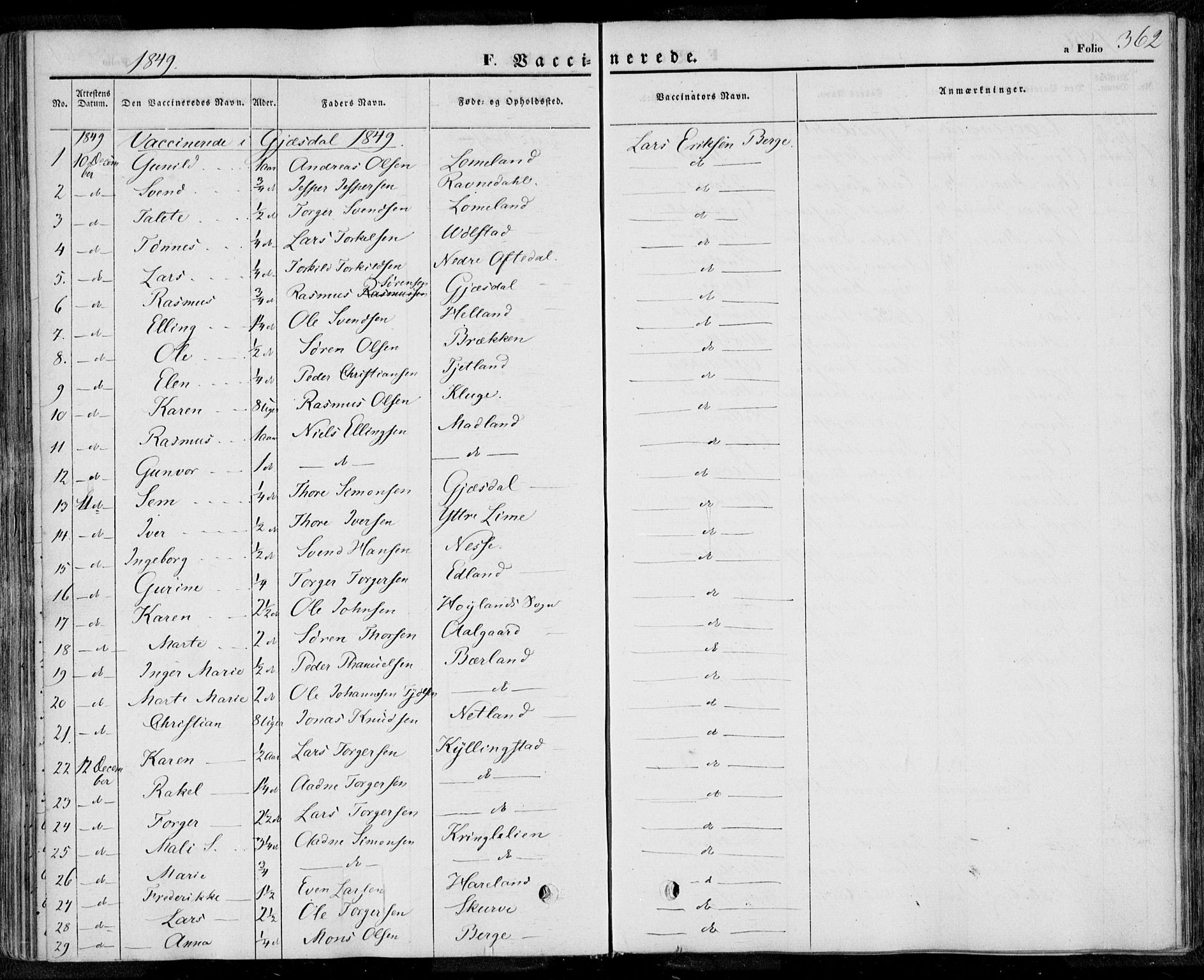 Lye sokneprestkontor, AV/SAST-A-101794/001/30BA/L0006: Parish register (official) no. A 5.2, 1842-1855, p. 362