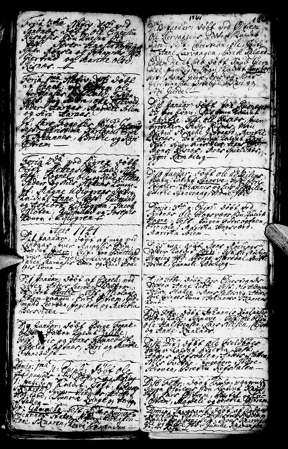 Lindås Sokneprestembete, SAB/A-76701/H/Haa: Parish register (official) no. A 1, 1699-1746, p. 186