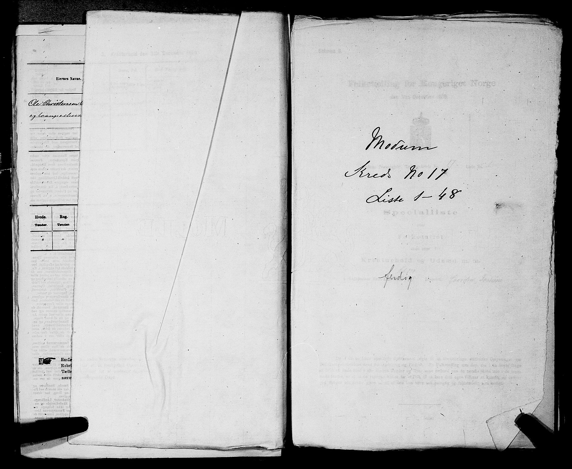 SAKO, 1875 census for 0623P Modum, 1875, p. 2169