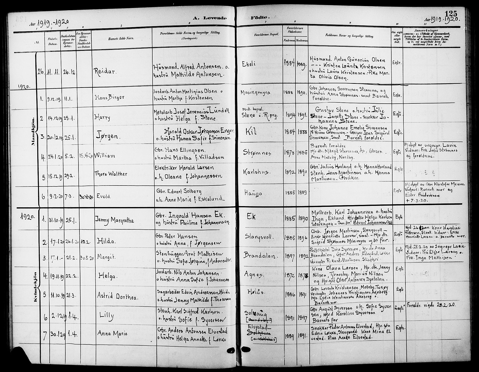 Råde prestekontor kirkebøker, AV/SAO-A-2009/G/Ga/L0001: Parish register (copy) no. 1, 1903-1925, p. 125