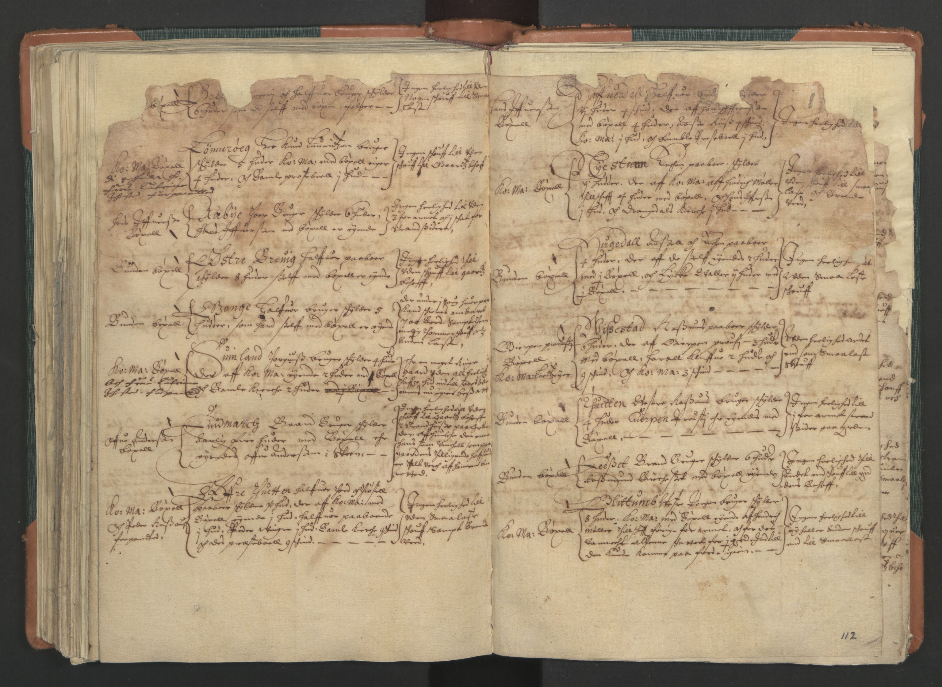 Rentekammeret inntil 1814, Realistisk ordnet avdeling, AV/RA-EA-4070/L/L0017: Skien lagdømme. Alminnelig jordebok for Telemark, Bamble og Numedal, 1661, p. 111b-112a