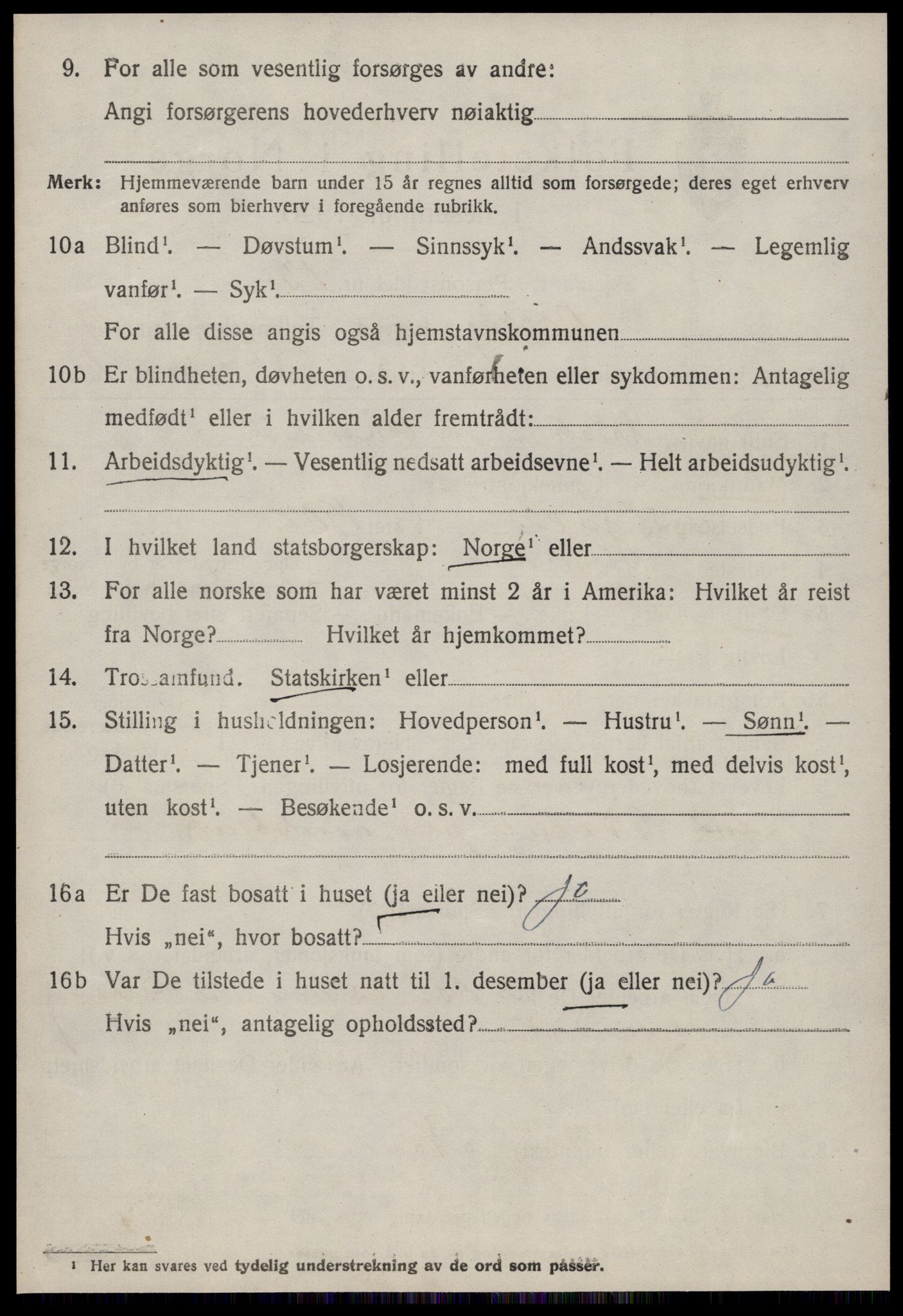 SAT, 1920 census for Bolsøy, 1920, p. 9602