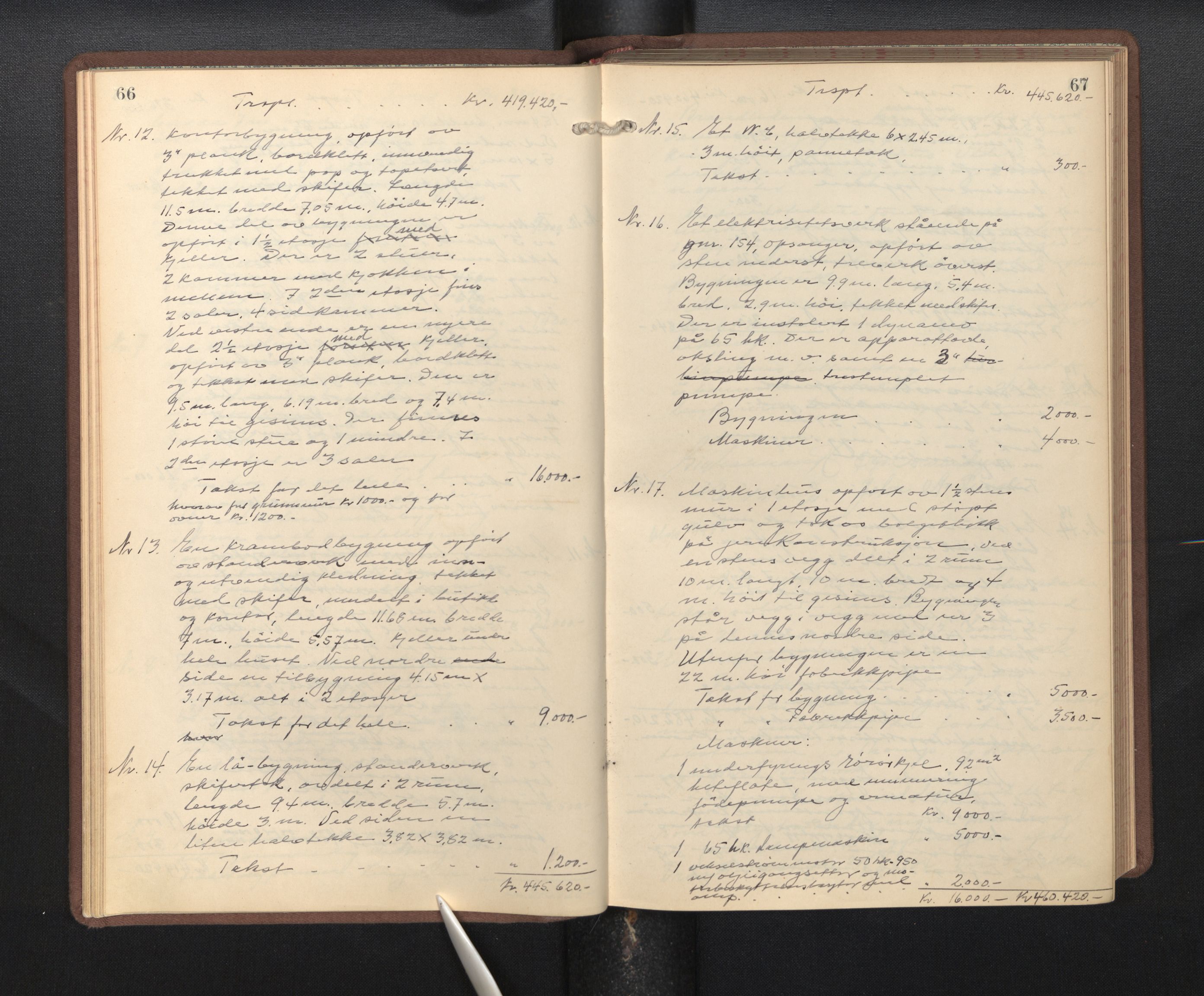 Lensmannen i Kvinnherad, AV/SAB-A-33301/1/0012/L0002: Branntakstprotokoll, 1927-1955, p. 66-67