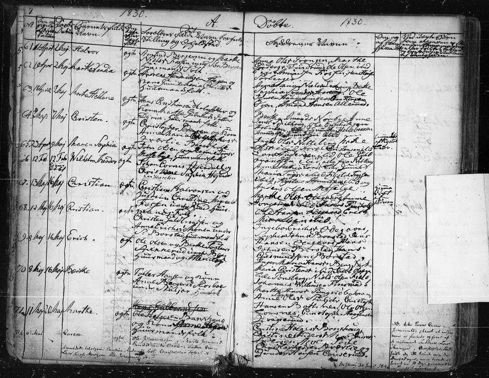 Aurskog prestekontor Kirkebøker, SAO/A-10304a/F/Fa/L0006: Parish register (official) no. I 6, 1829-1853, p. 7