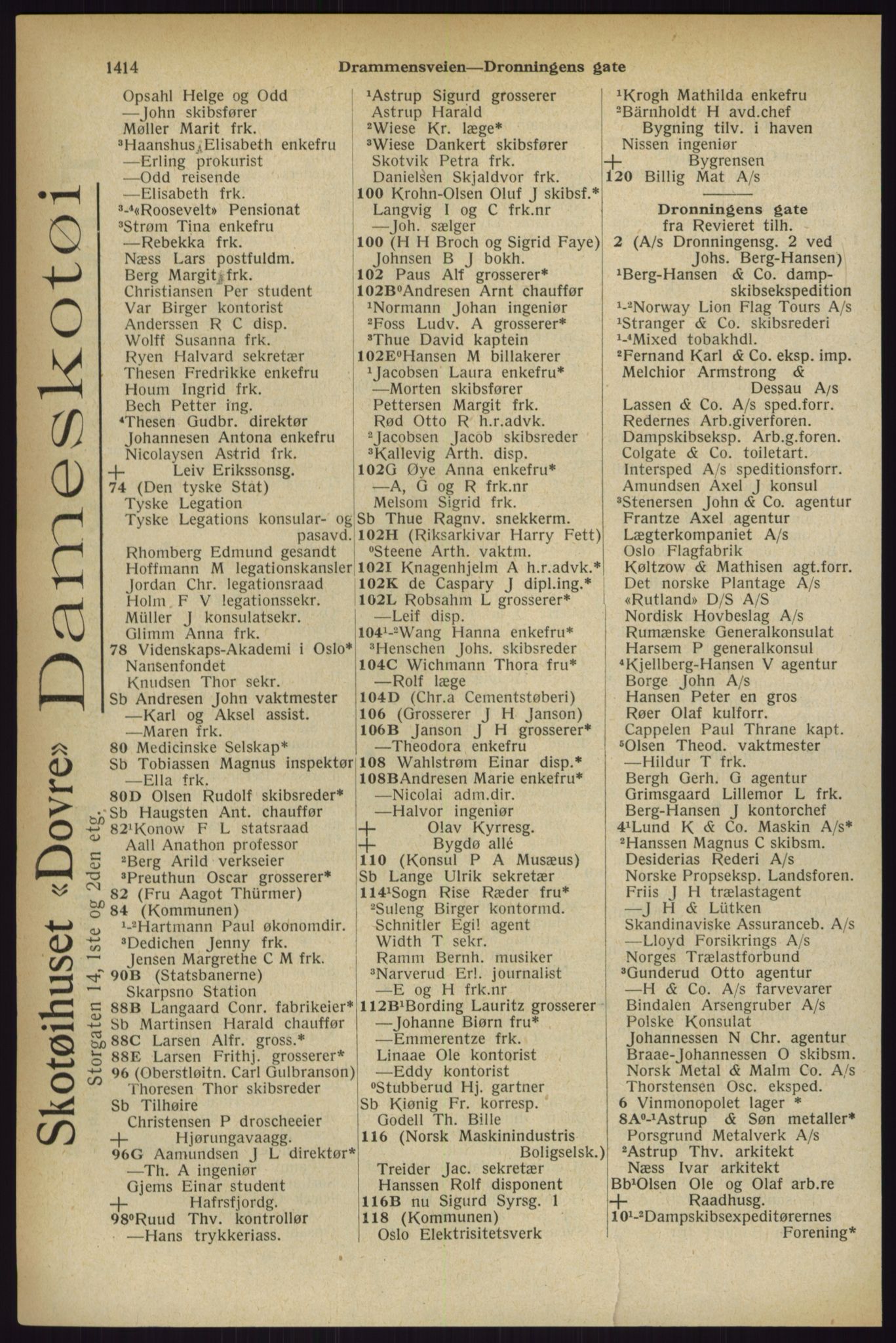 Kristiania/Oslo adressebok, PUBL/-, 1927, p. 1414