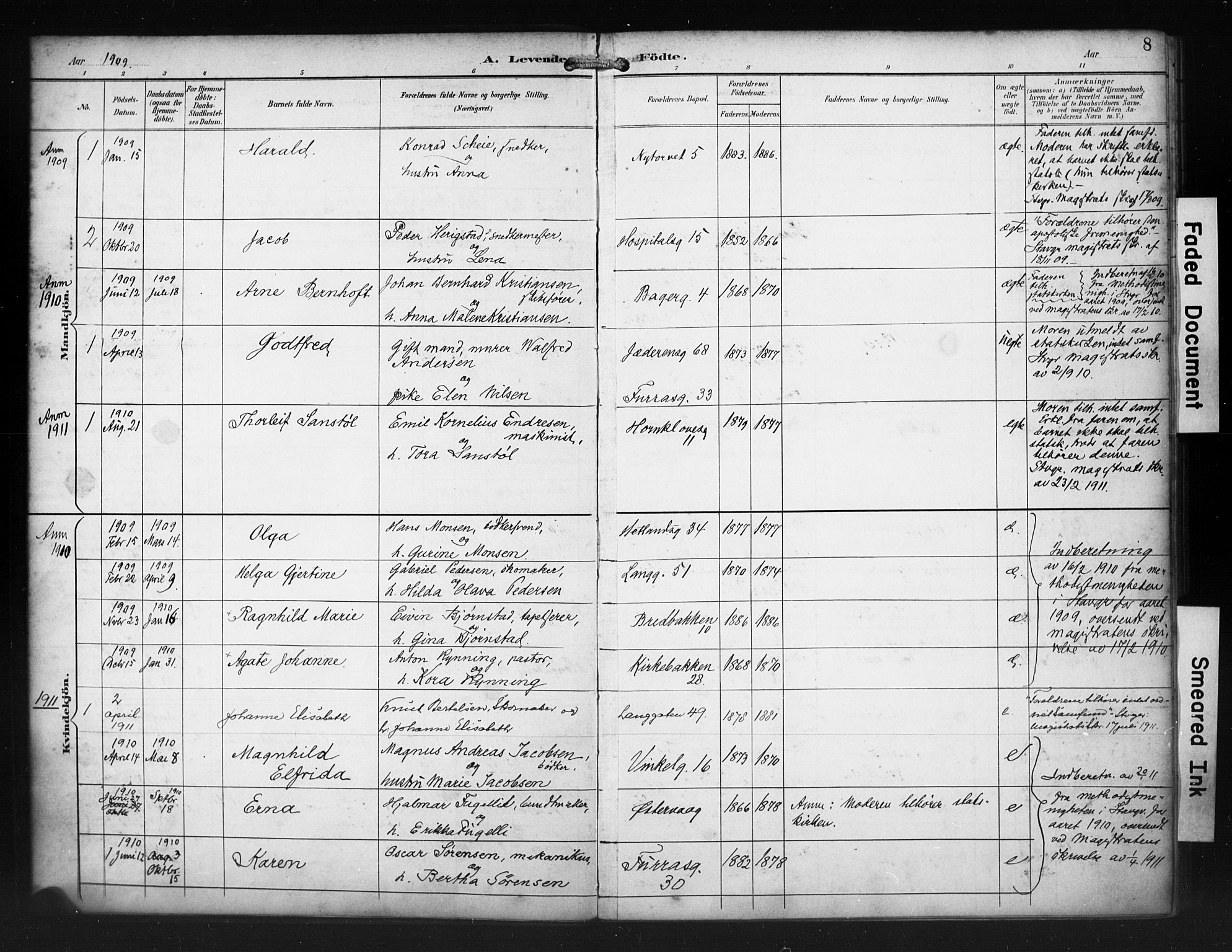 St. Petri sokneprestkontor, AV/SAST-A-101813/001/30/30BA/L0020: Parish register (official) no. A 18, 1893-1928, p. 8