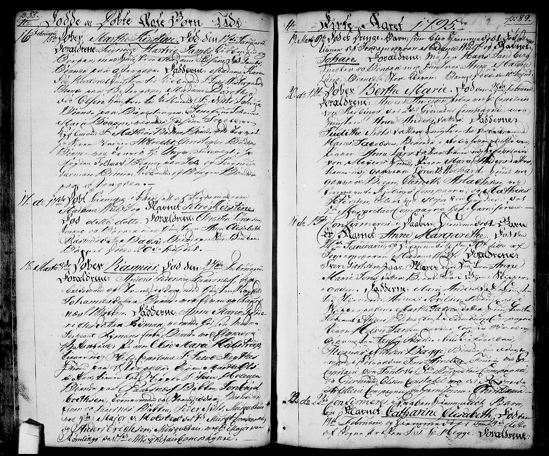Halden prestekontor Kirkebøker, SAO/A-10909/F/Fa/L0002: Parish register (official) no. I 2, 1792-1812, p. 88-89