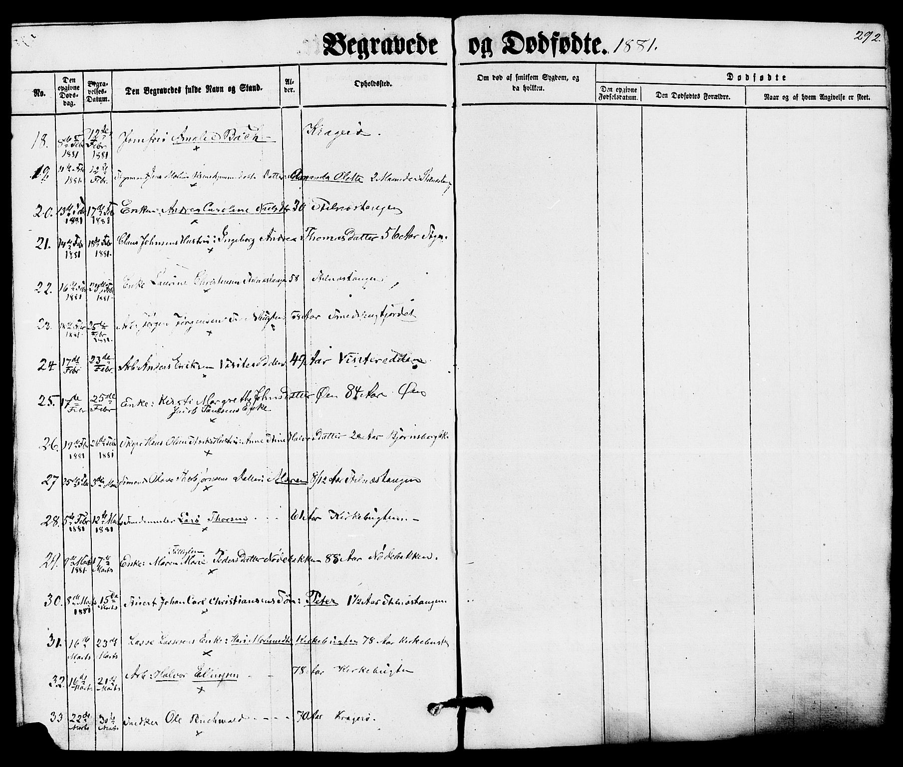 Kragerø kirkebøker, SAKO/A-278/G/Ga/L0005: Parish register (copy) no. 5, 1865-1881, p. 292