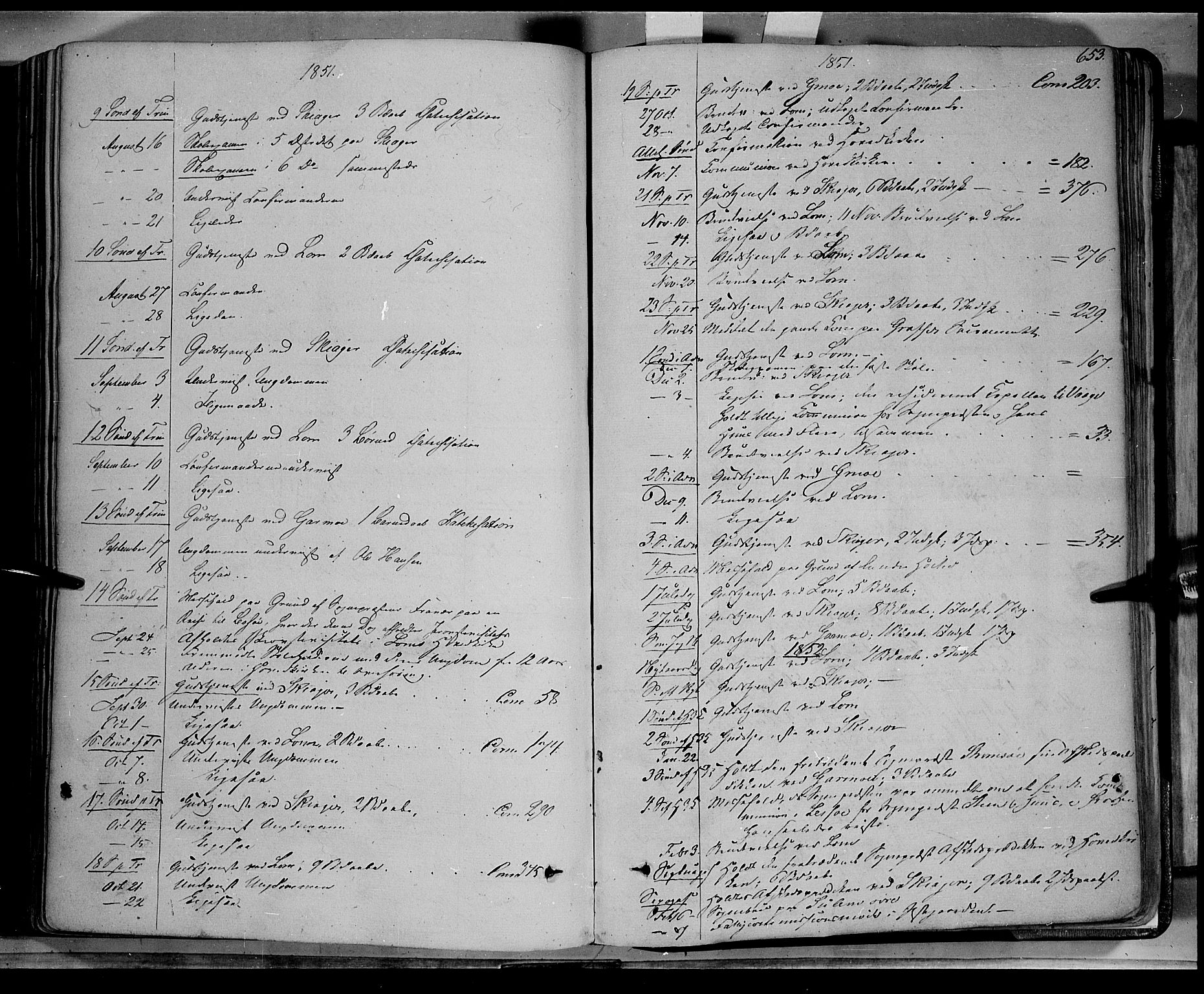 Lom prestekontor, SAH/PREST-070/K/L0006: Parish register (official) no. 6B, 1837-1863, p. 653