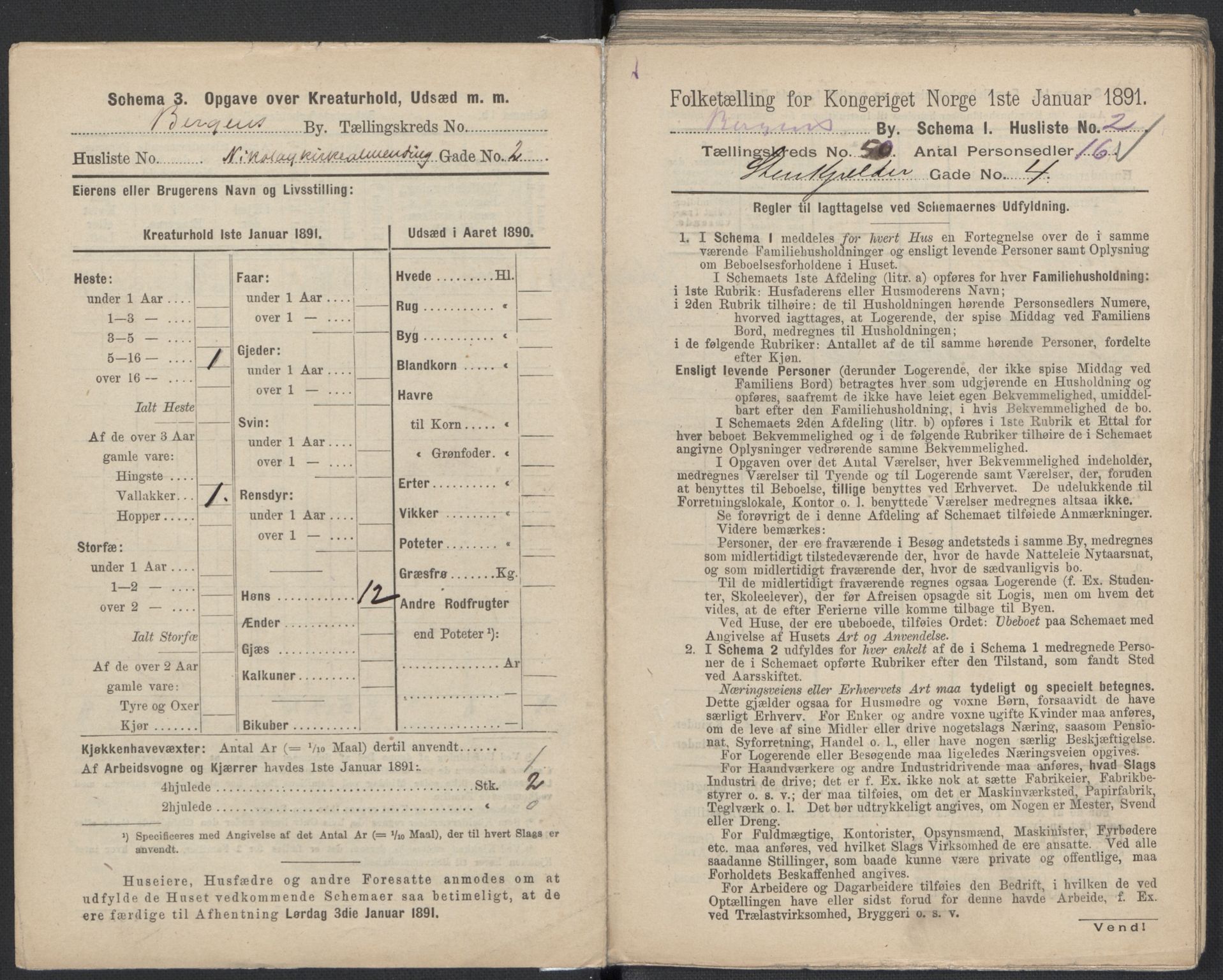 RA, 1891 Census for 1301 Bergen, 1891, p. 8145